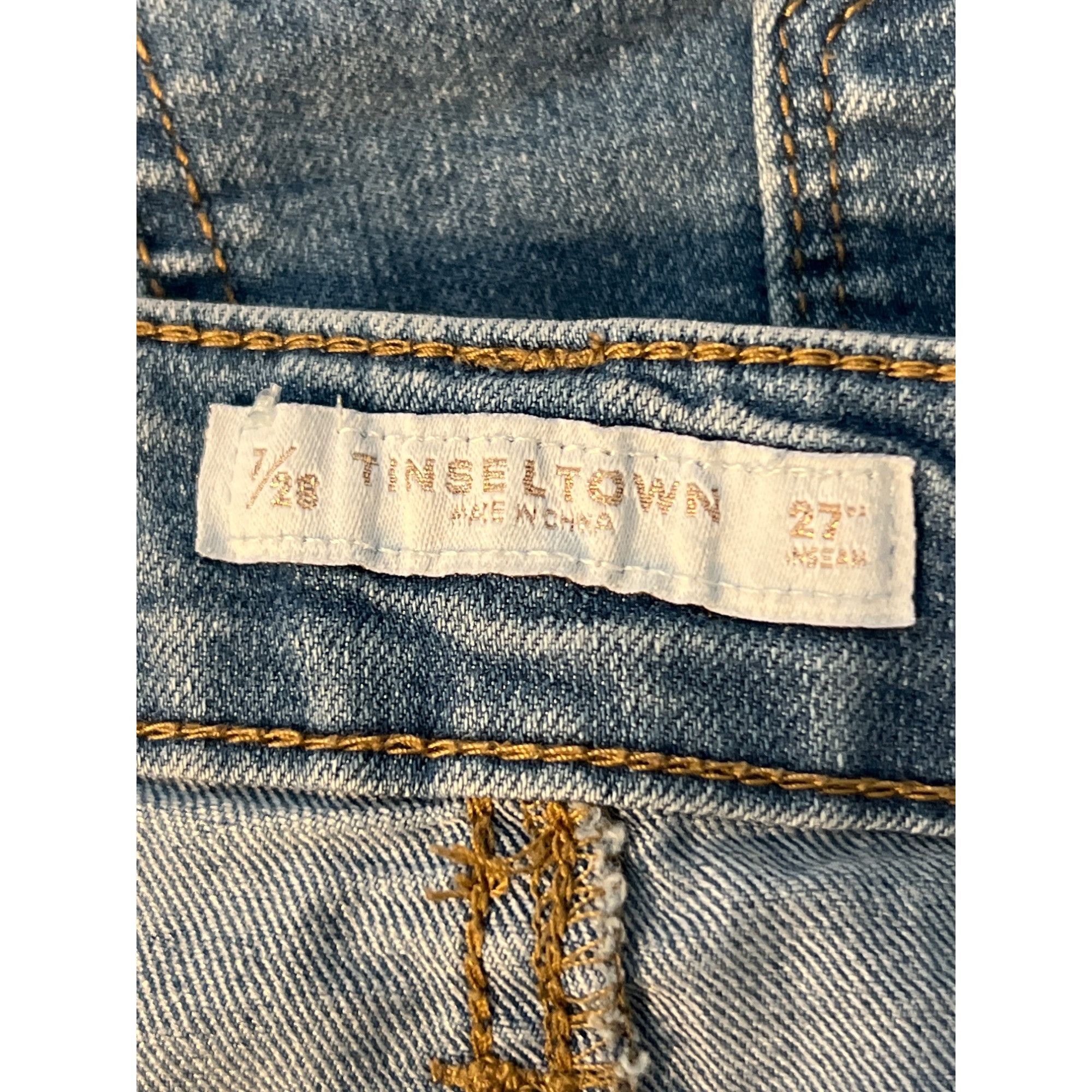 Other Tinseltown Skinny Jeans Light Blue Raw Hem Ankle Size 7/28 W Size 28" / US 6 / IT 42 - 6 Thumbnail