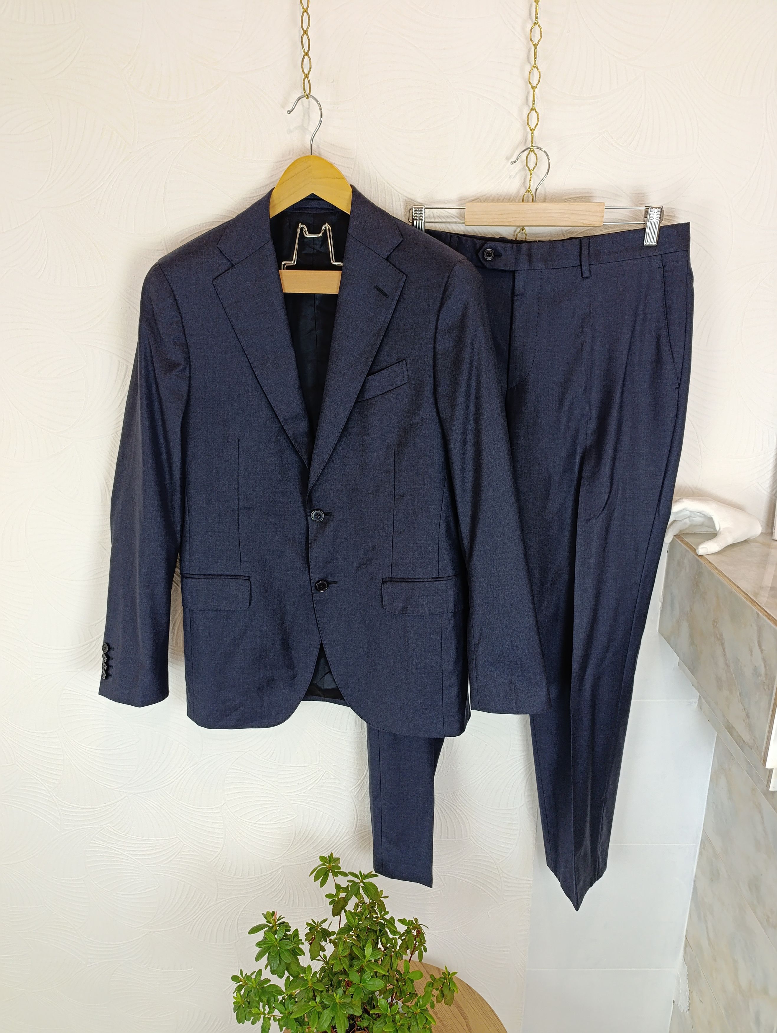 LARDINI ITALIAN SUIT ING LORO PIANA RAIN SYSTEM ZELANDER