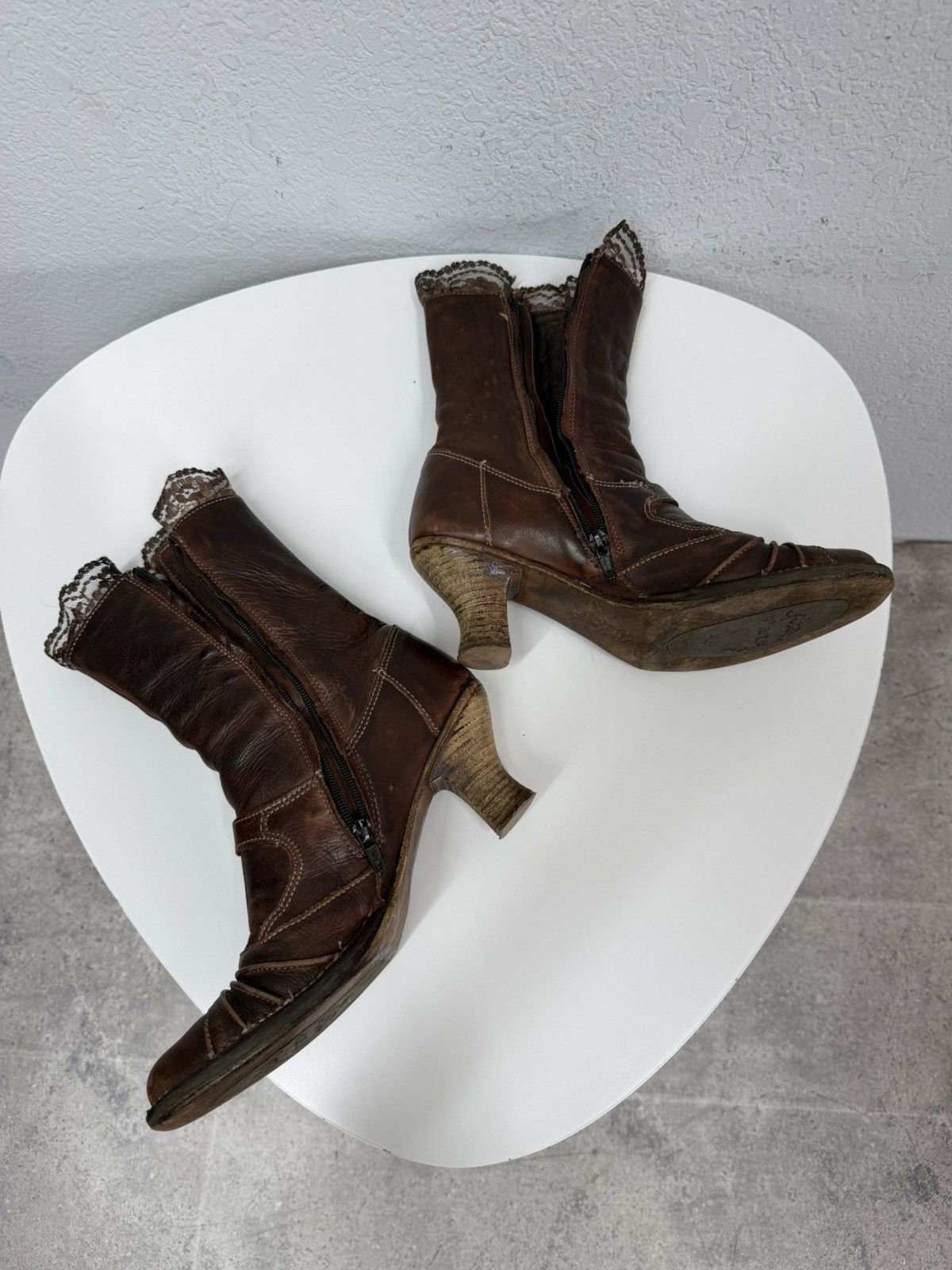 A.S.98 Vintage AS 98 Rick Owens Style Zip Ankle Leather Biker Boots Size US 9 / IT 39 - 14 Thumbnail