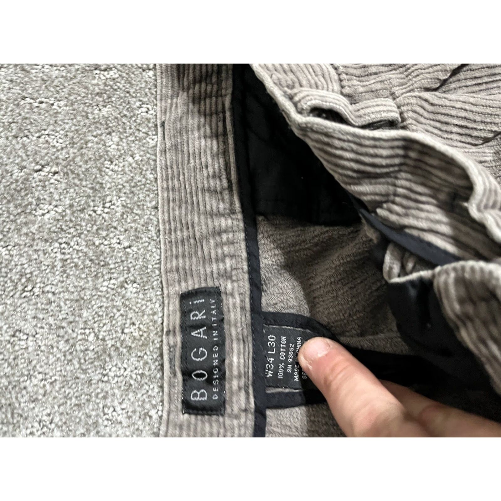 Vintage VINTAGE Bogari Corduroy Pants Male Unisex Adults 34 Gray Ankle 34x30 90s Pants Mens Size 24" / US 00 / IT 34 - 3 Thumbnail