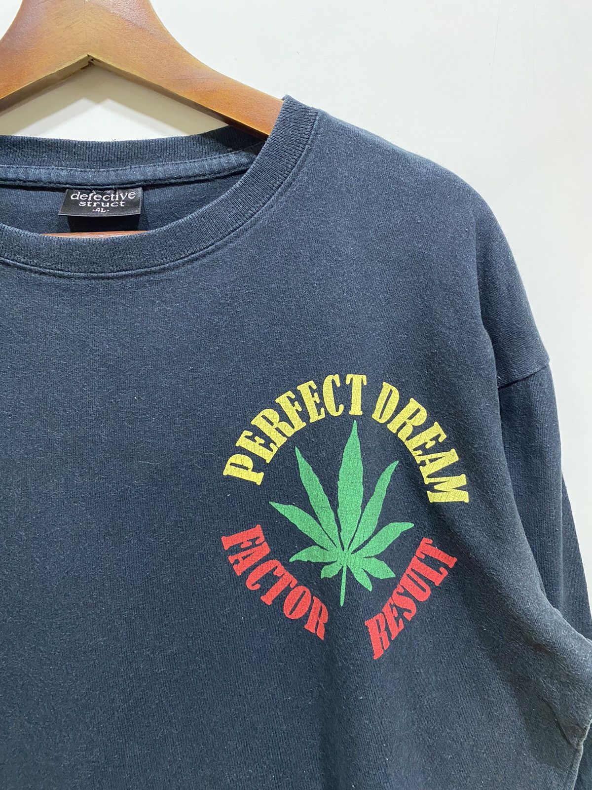 Japanese Brand Y2K Defective Struct Cannabis jammin rasta Size US XL / EU 56 / 4 - 3 Thumbnail