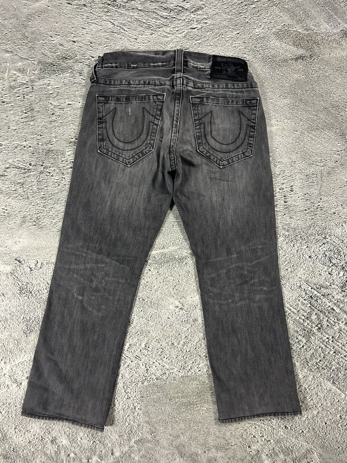 True Religion True Religion jeans grey black thick stitching Bobby Size US 32 / EU 48 - 1 Thumbnail