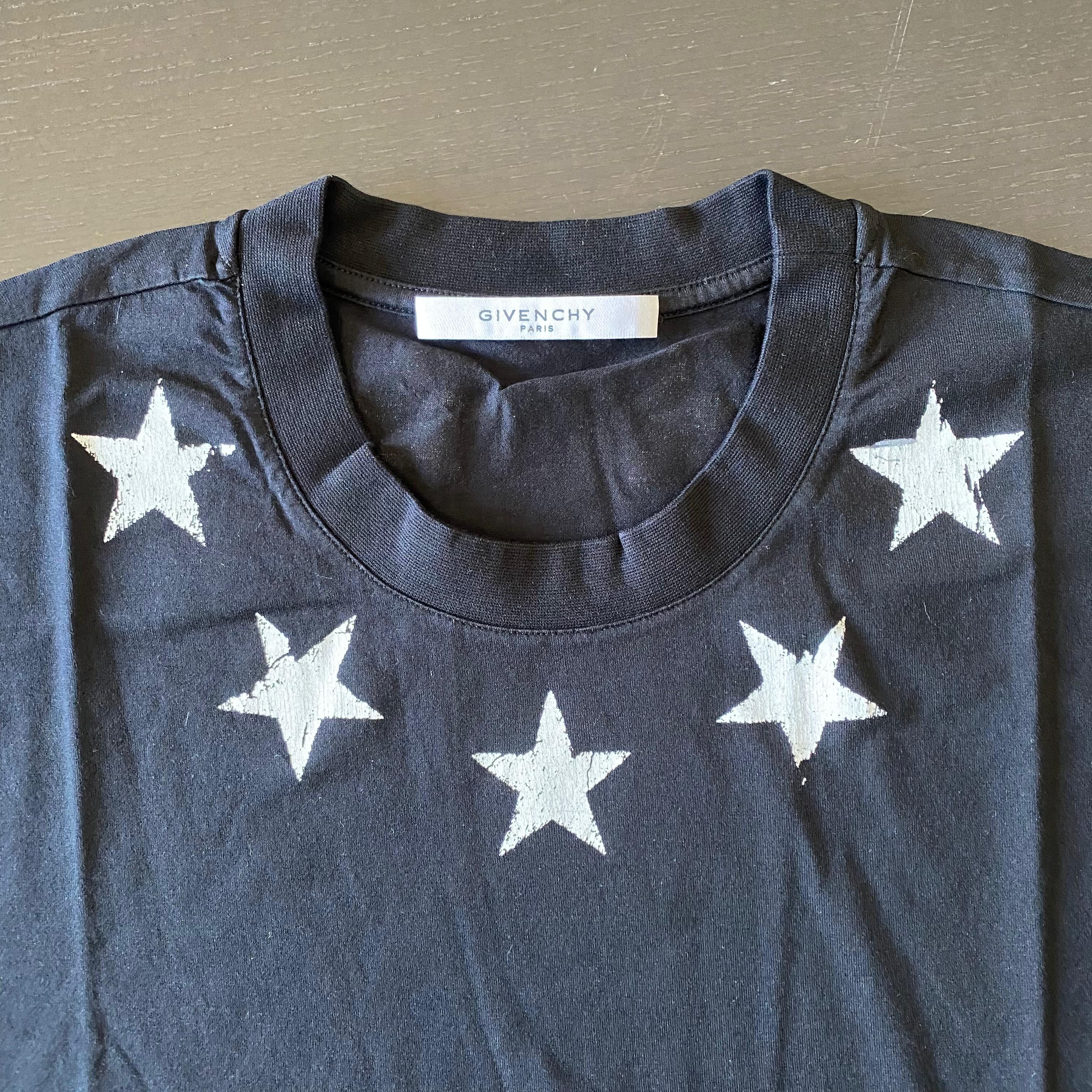 Givenchy Black and White Cracked Stars Oversized T-Shirt Size US L / EU 52-54 / 3 - 4 Thumbnail