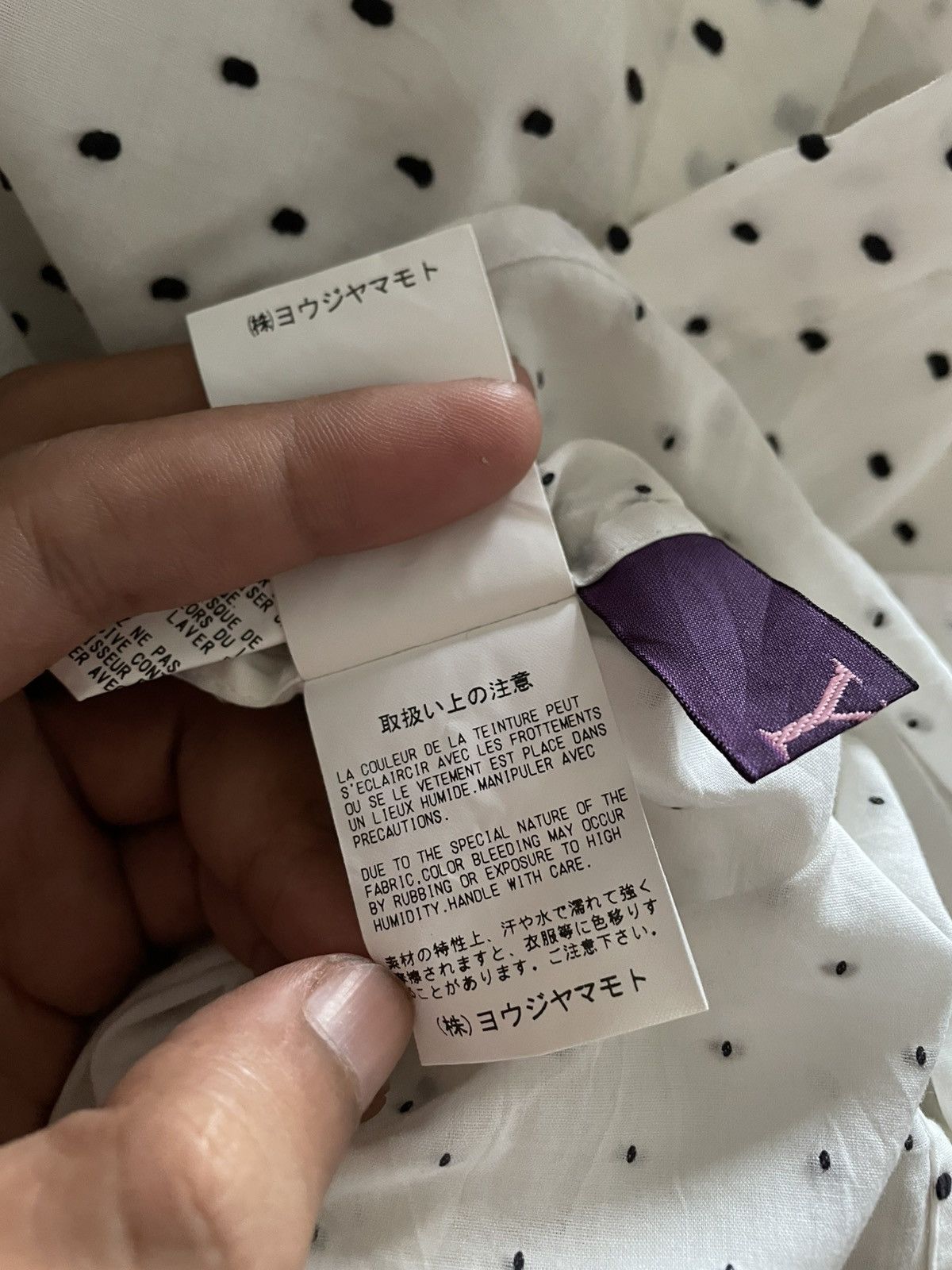 Japanese Brand Yohji Yamamoto Polkadot Shirt Wings Size US M / EU 48-50 / 2 - 14 Thumbnail