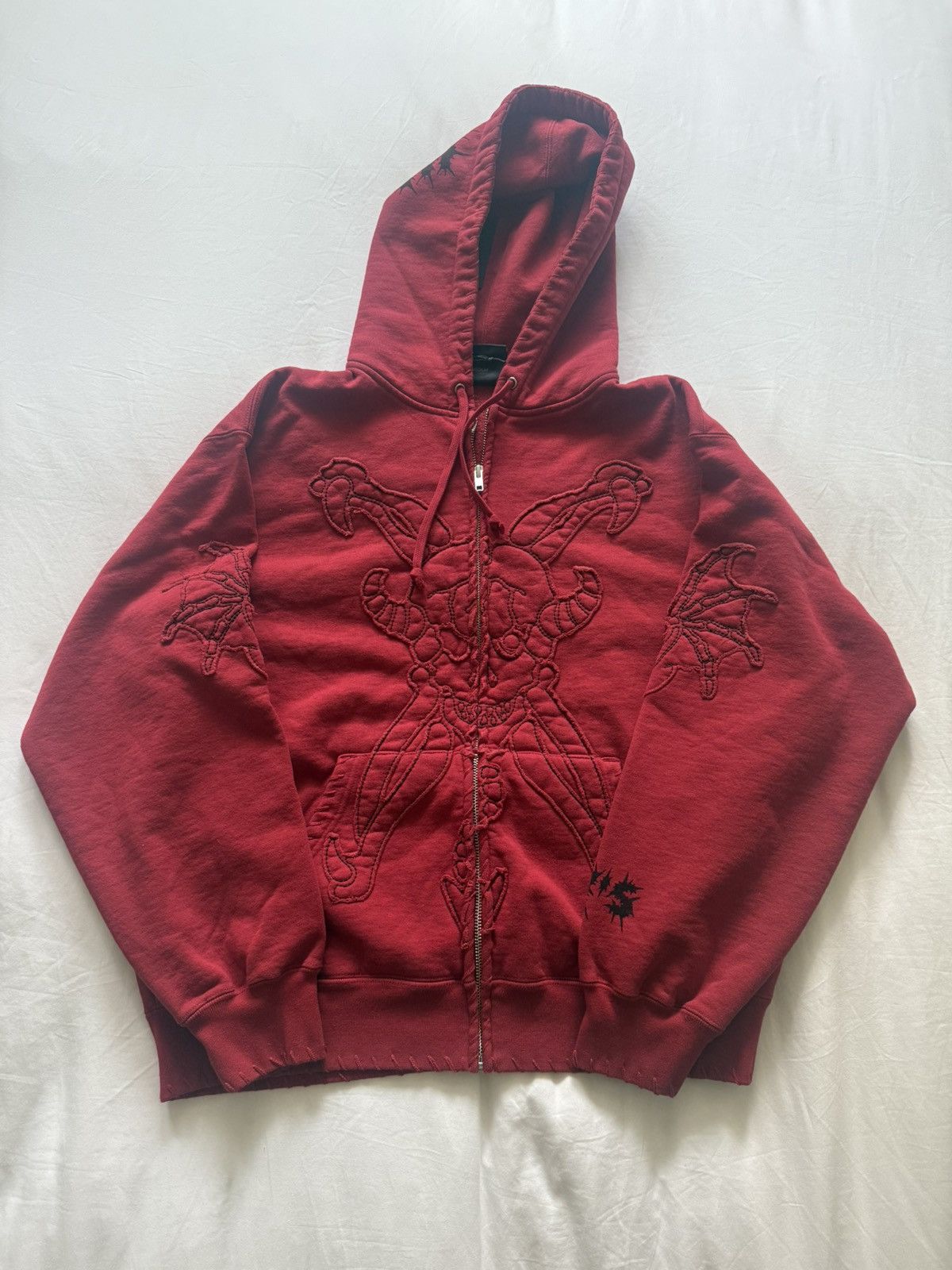 Supreme × Yohji Yamamoto Supreme x Y’s by Yohji Yamamoto Zip Up Hooded Sweatshirt Red Size US M / EU 48-50 / 2 - 3 Thumbnail