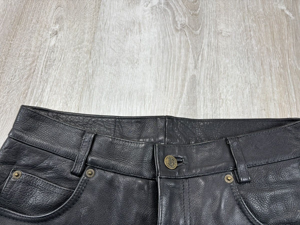 Genuine Leather × Leather × Vintage Womens biker motorcycle leather pants Gipsy Size 30 Size 24" / US 00 / IT 34 - 5 Thumbnail