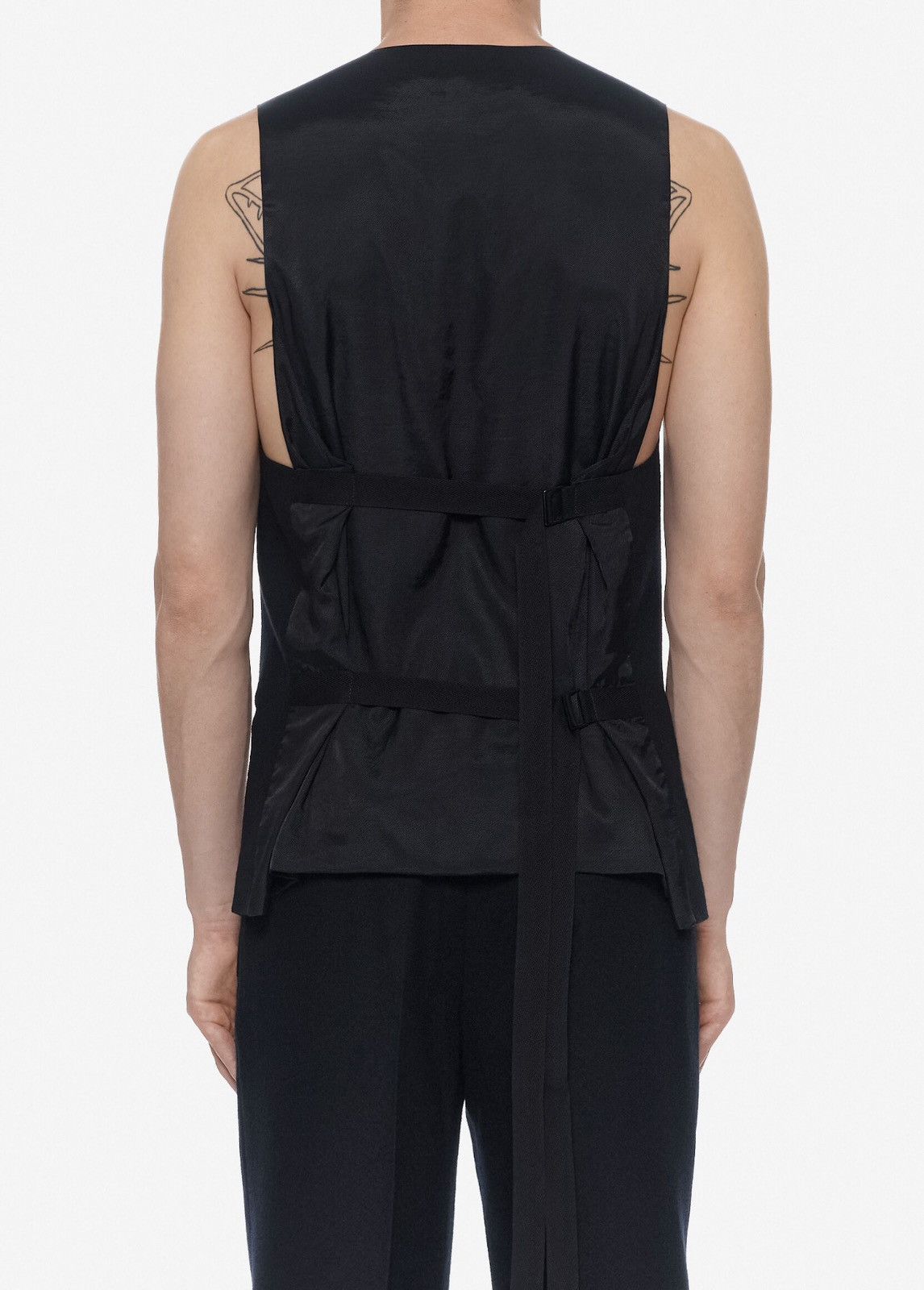 Ann Demeulemeester Ann Demeulemeester Wool Black Vest Size US L / EU 52-54 / 3 - 2 Thumbnail