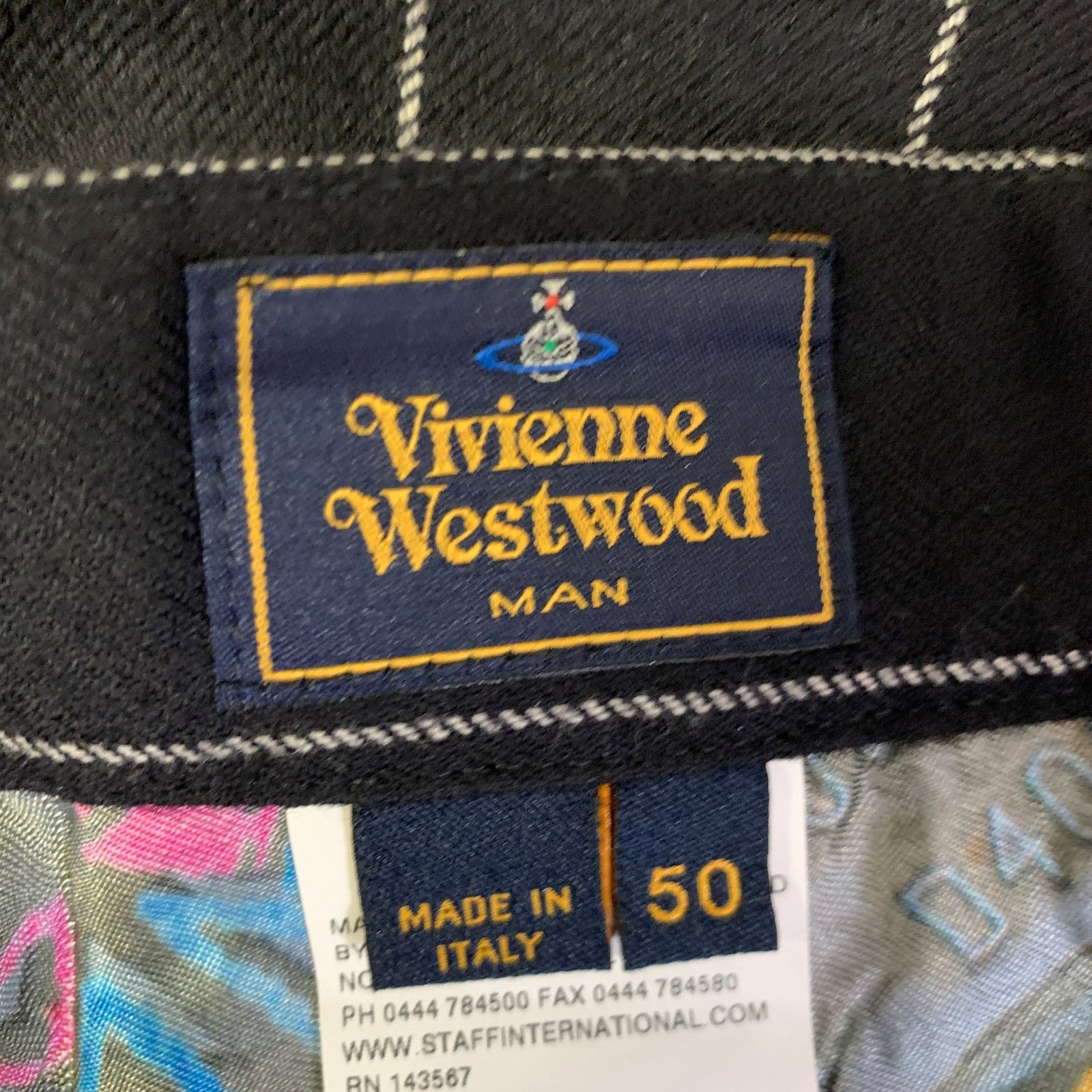 Vivienne Westwood VIVIENNE WESTWOOD 34 Black Chalkstripe Strap Cuff Dress Pant Size US 34 / EU 50 - 4 Thumbnail