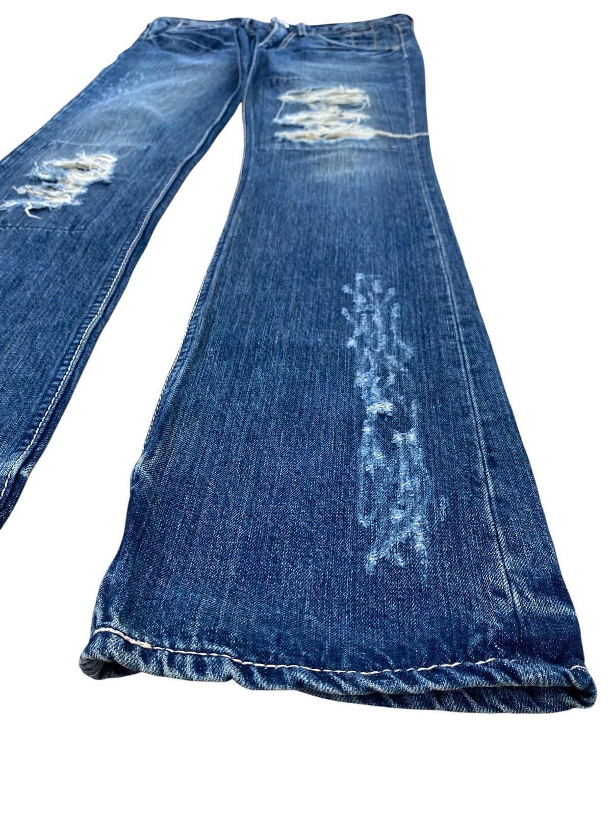 Japanese Brand Onboard Brand Distressed Style Bootcut Jeans Size US 32 / EU 48 - 5 Thumbnail