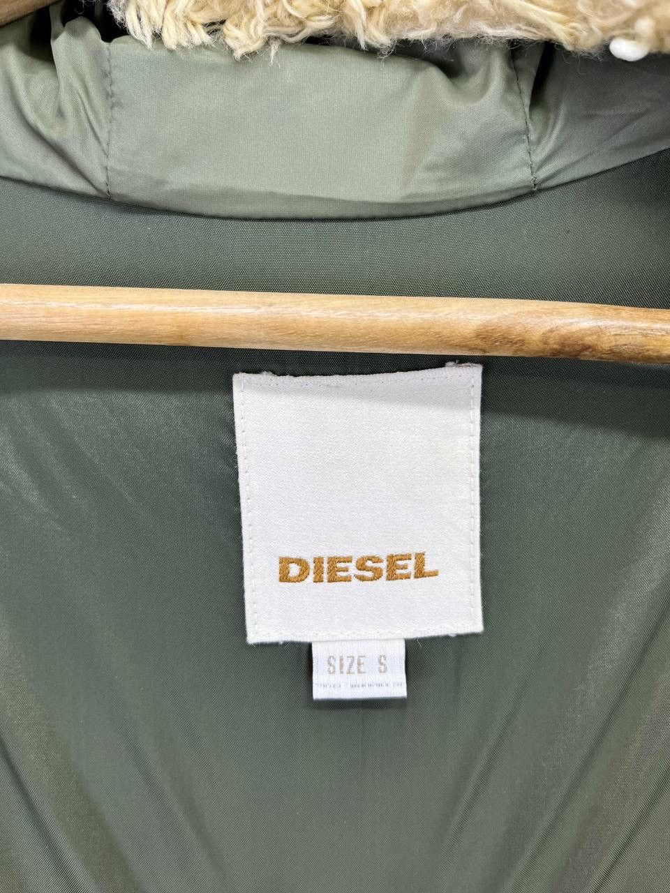 Vintage Diesel Hooded Fleece Quilted Jacket