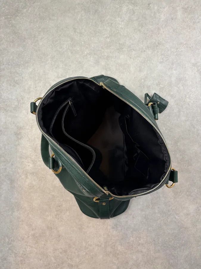 Yves Saint Laurent AW2008 Yves Saint Laurent Muse Dark Green Leather Handle Bag Size ONE SIZE - 14 Thumbnail