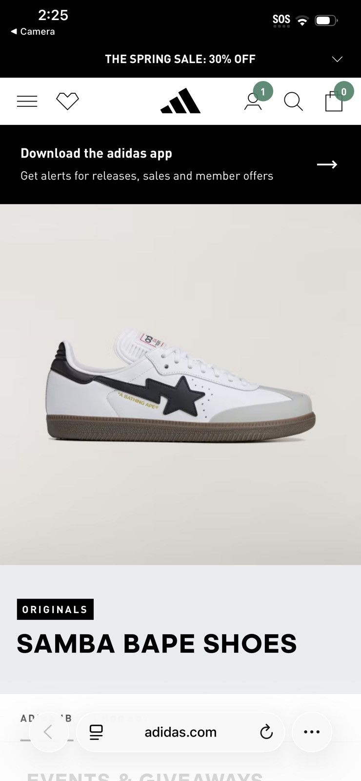 Adidas Bape x Adidas Sambas Size US 8 / EU 41 - 5 Thumbnail
