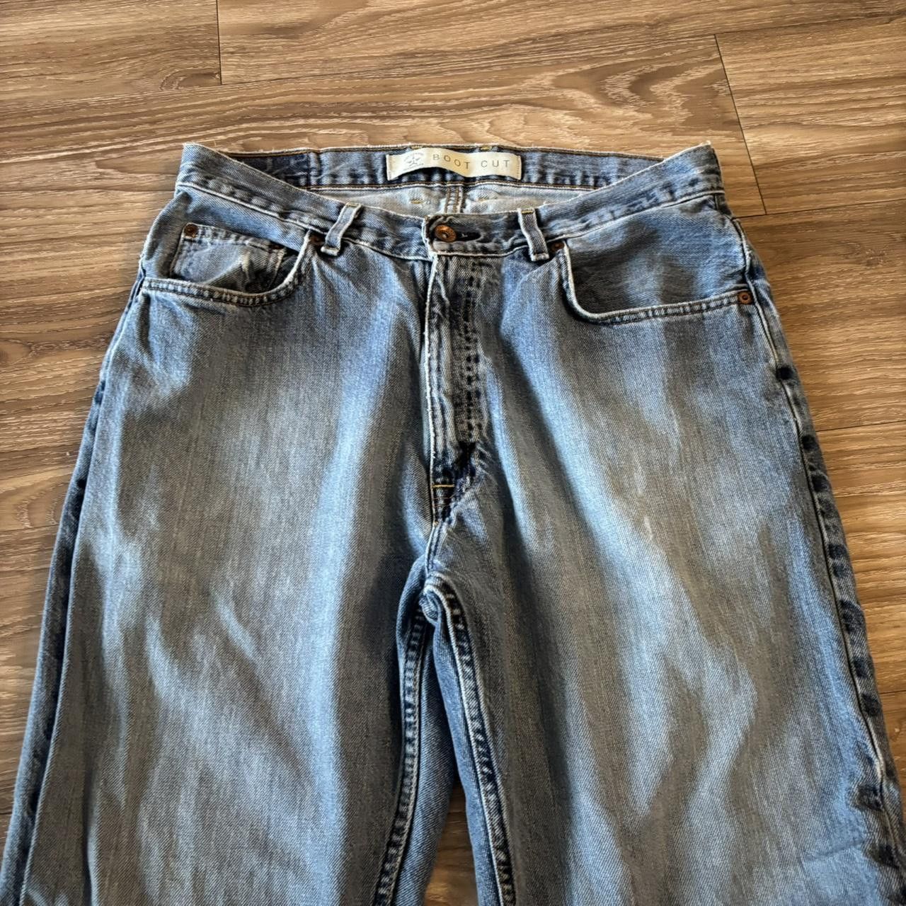 Vintage Crazy Vintage Y2K/2000s Medium Wash Bootcut Streetwear Denim Jeans! 32x30 Size US 32 / EU 48 - 5 Thumbnail