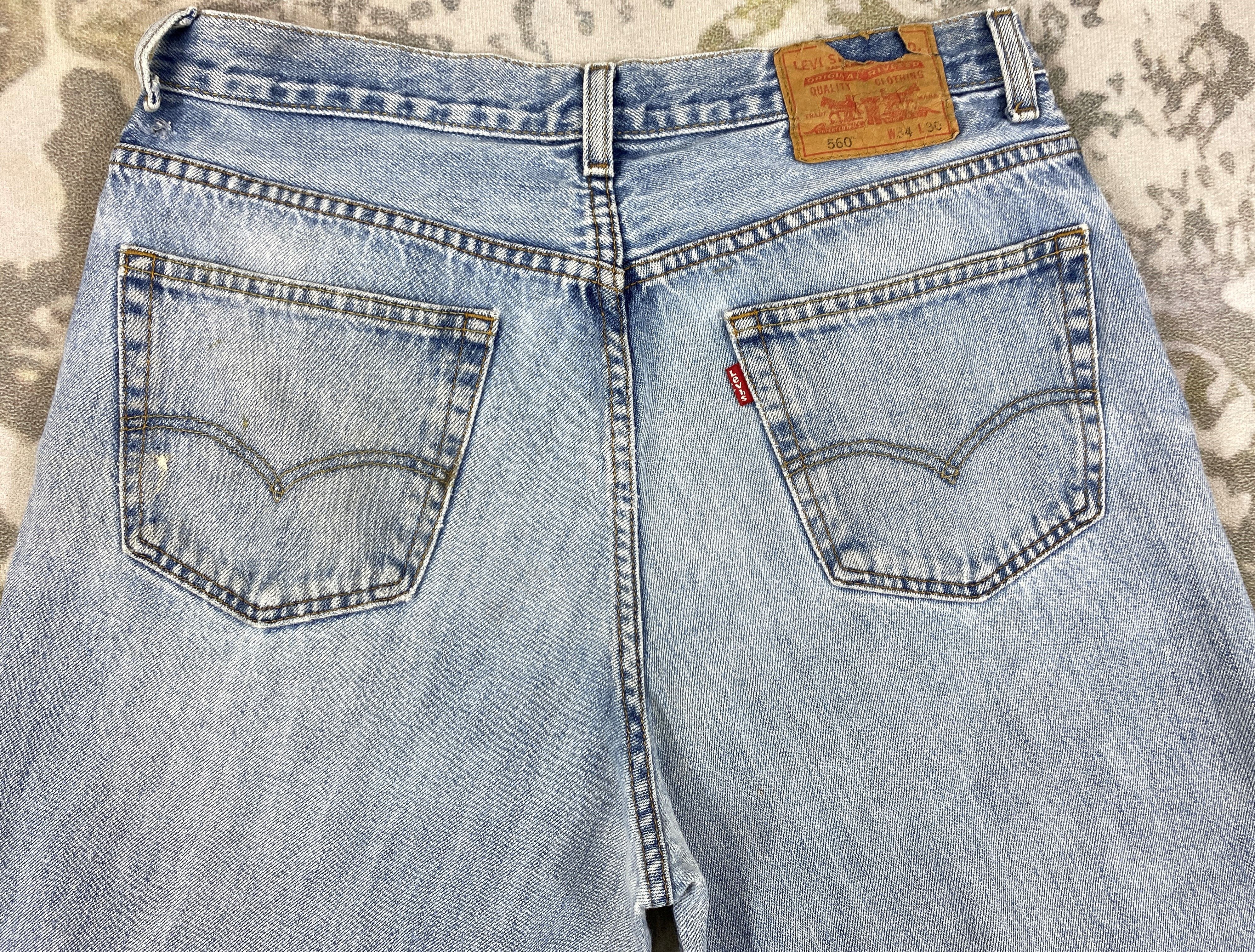 Levi's Vintage Levi's 560 Light Wash Denim 34 x 29 -JN500 Size US 34 / EU 50 - 4 Thumbnail