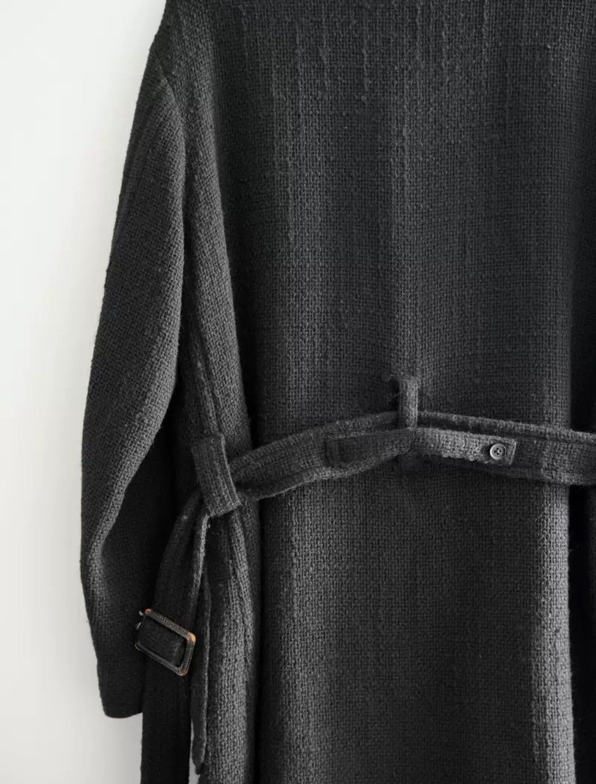 Yohji Yamamoto Yohji Yamamoto 12aw Coarse Knitted Belt Coat Size US M / EU 48-50 / 2 - 5 Thumbnail