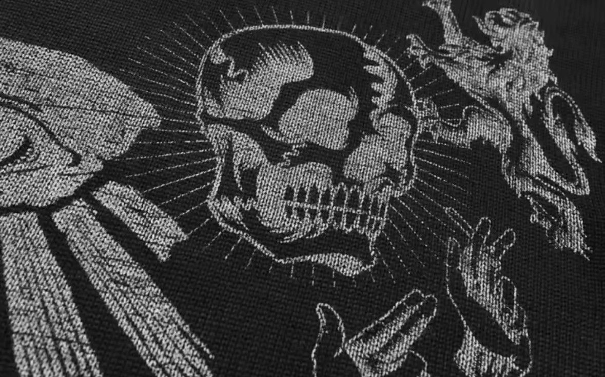 Japanese Brand Streetwear Vintage Ukiyo Skull Sweater Men Women Knitwear Size US XL / EU 56 / 4 - 4 Thumbnail