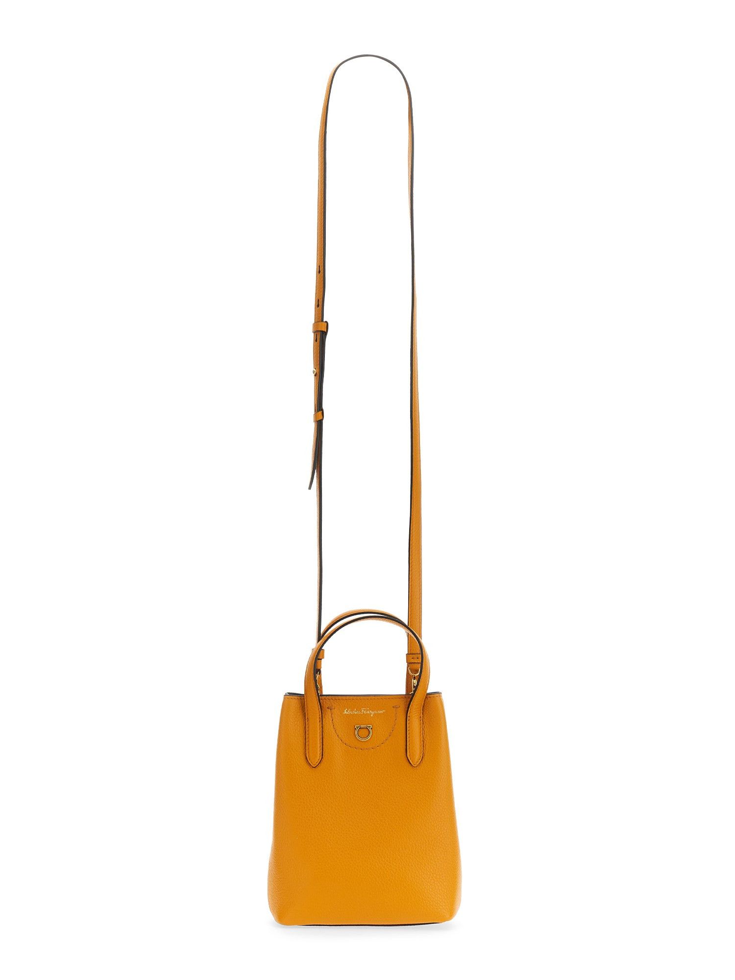 Salvatore Ferragamo o1s1rm0924 Size: OS / Gancini Mini Handbag in Orange Size ONE SIZE - 2 Thumbnail