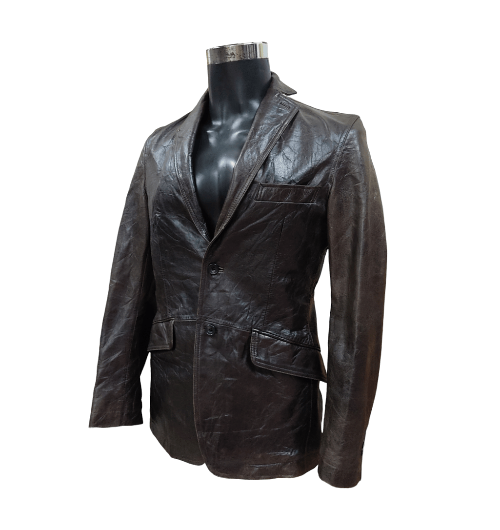 Restricted RESTRICT by ABX Cowhide Classic 2 Buttons Blazer Jacket Size US S / EU 44-46 / 1 - 2 Thumbnail