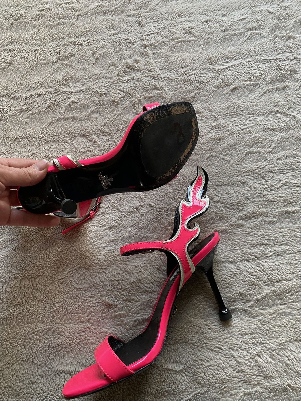 Prada Prada flame leather heels 38 Size US 8 / IT 38 - 6 Thumbnail