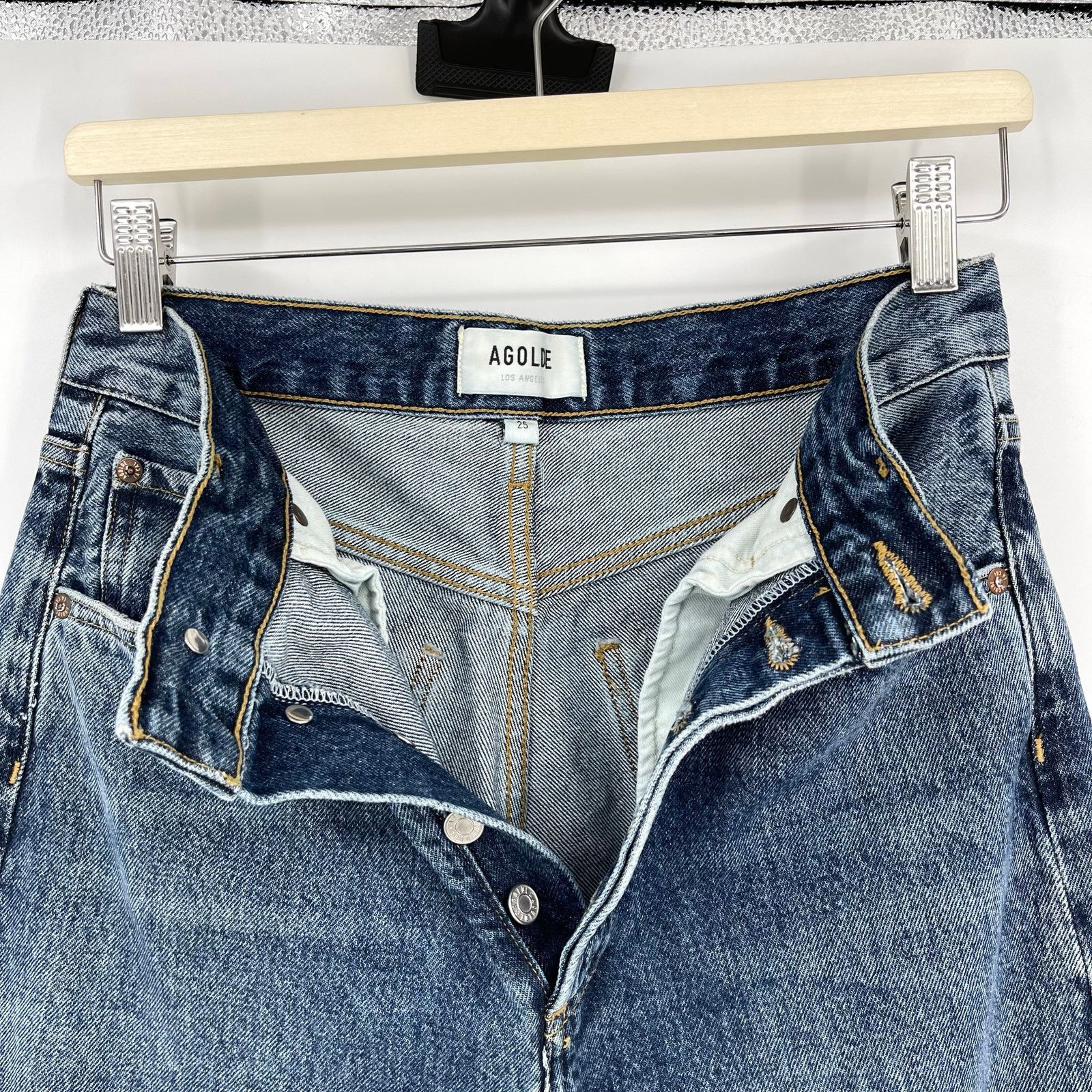 Agolde AGOLDE | Dame Wide Leg Cuffed Jeans in Control 25 Size 25" / US 0 / IT 36 - 7 Thumbnail