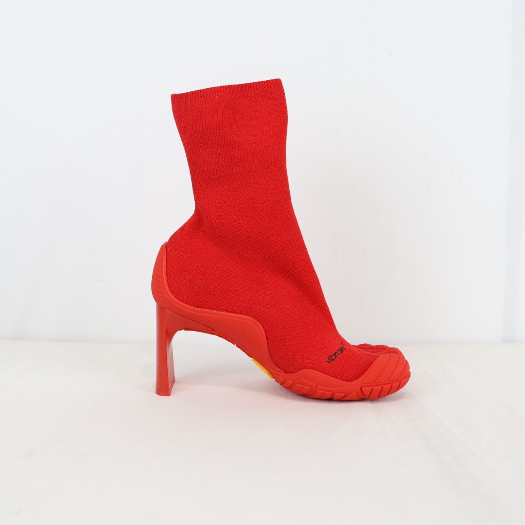 Balenciaga o1rshd1 Heeled Toe Boots in Red Size US 8 / IT 38 - 7 Thumbnail