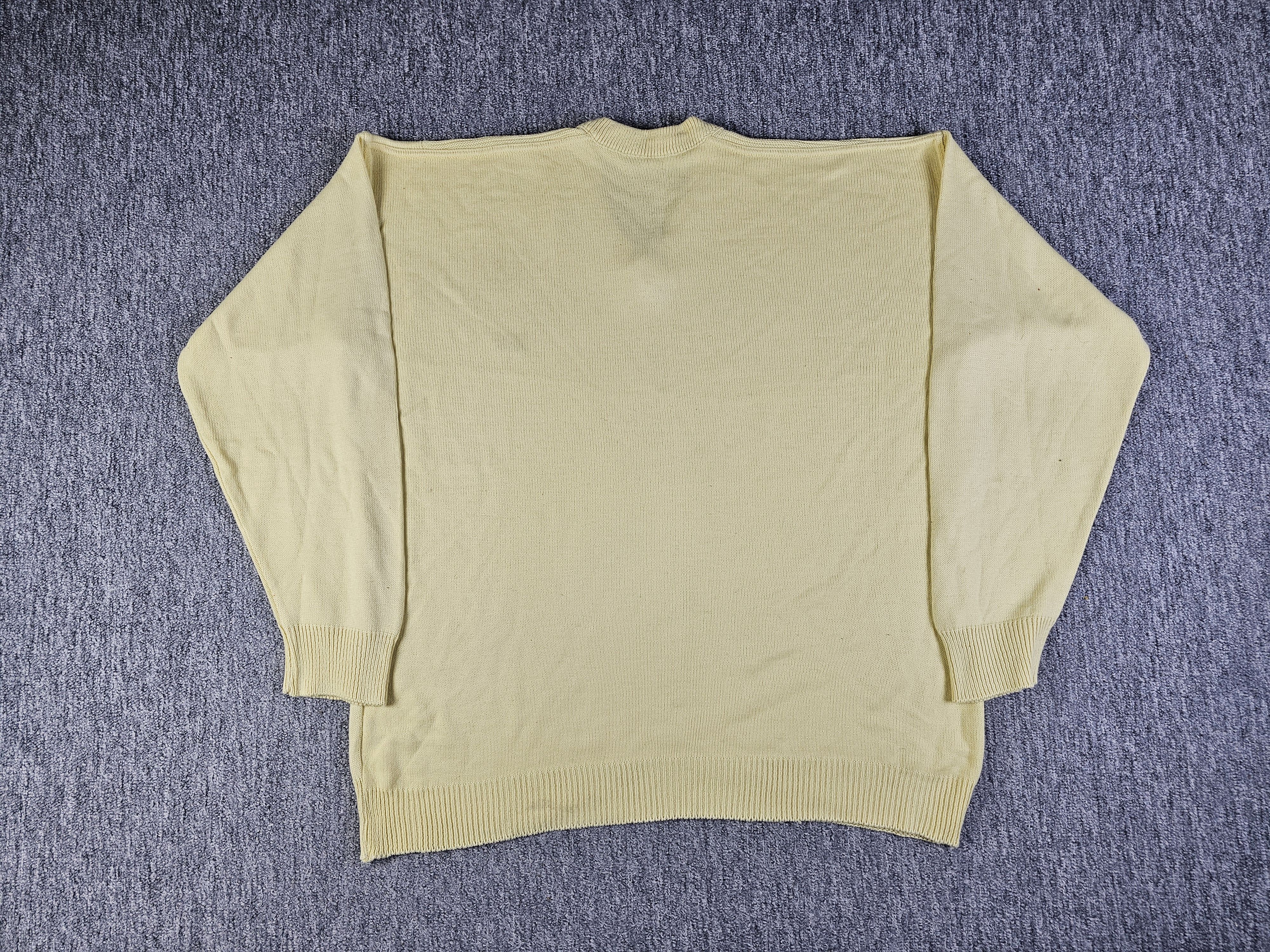 Lacoste Chemise Lacoste Vintage 90s Cream Knit Sweater France XL Size US XL / EU 56 / 4 - 5 Thumbnail