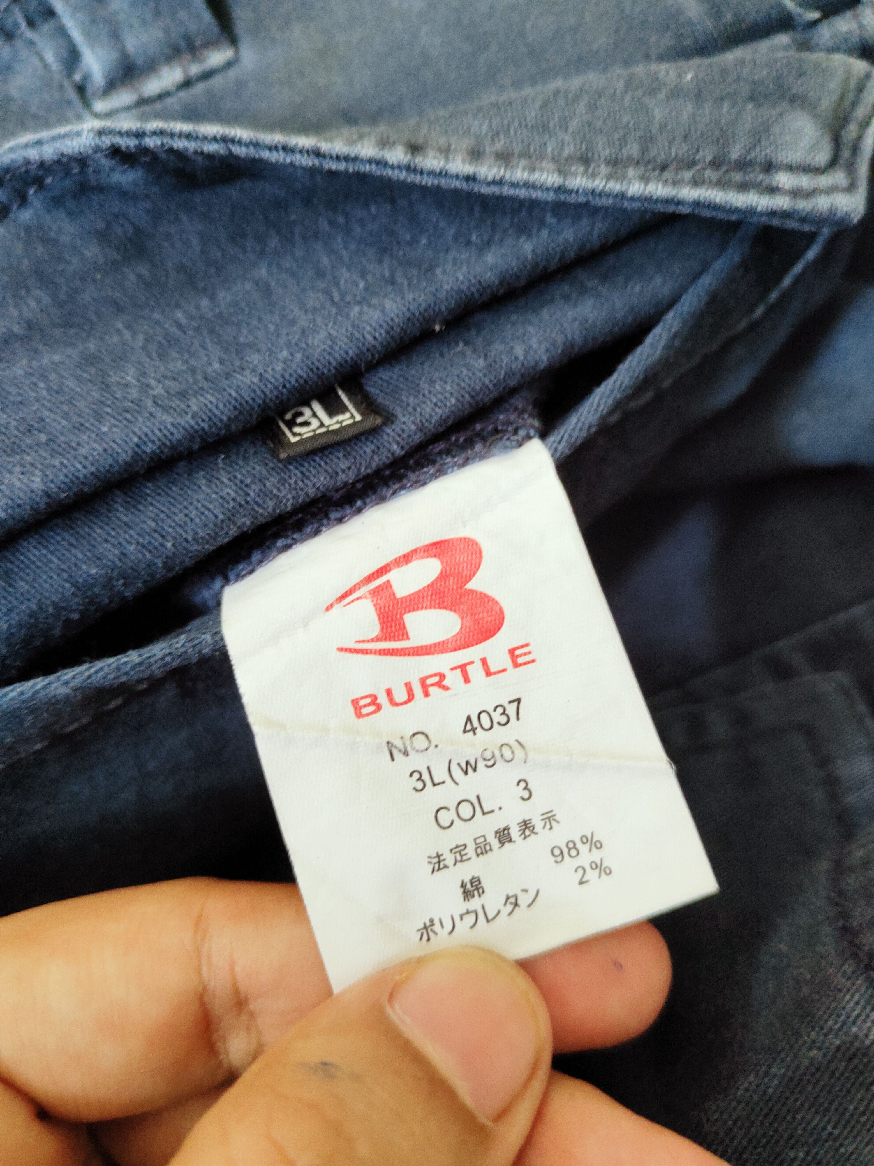 Japanese Brand Burtle Blue Faded Multipocket Tactical Cargo Pants #S2794 Size US 35 - 15 Thumbnail