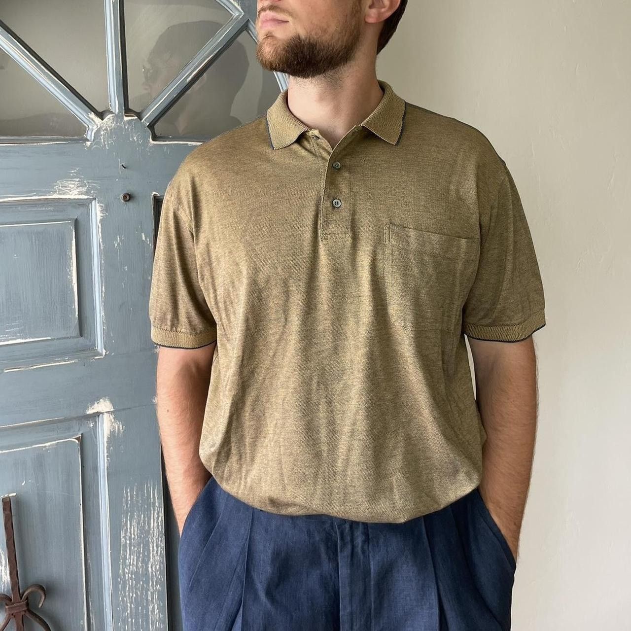 Brioni Men’s Brioni Italian gold polo shirt size L Size US L / EU 52-54 / 3 - 2 Thumbnail