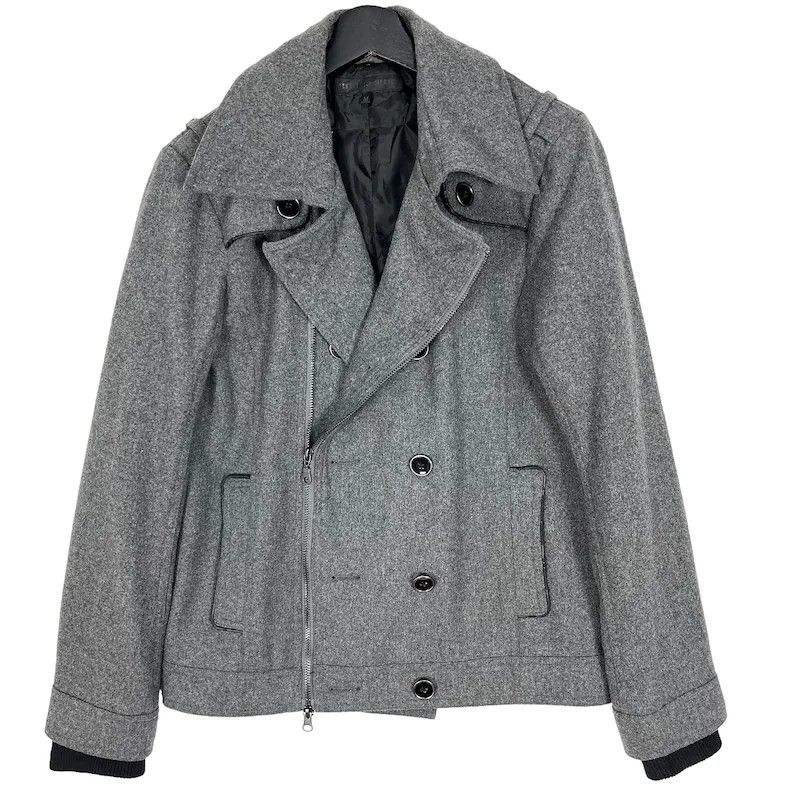 In The Attic Wool Zip Double Breasted Jacket Gray Size Medium Size US S / EU 44-46 / 1 - 6 Thumbnail