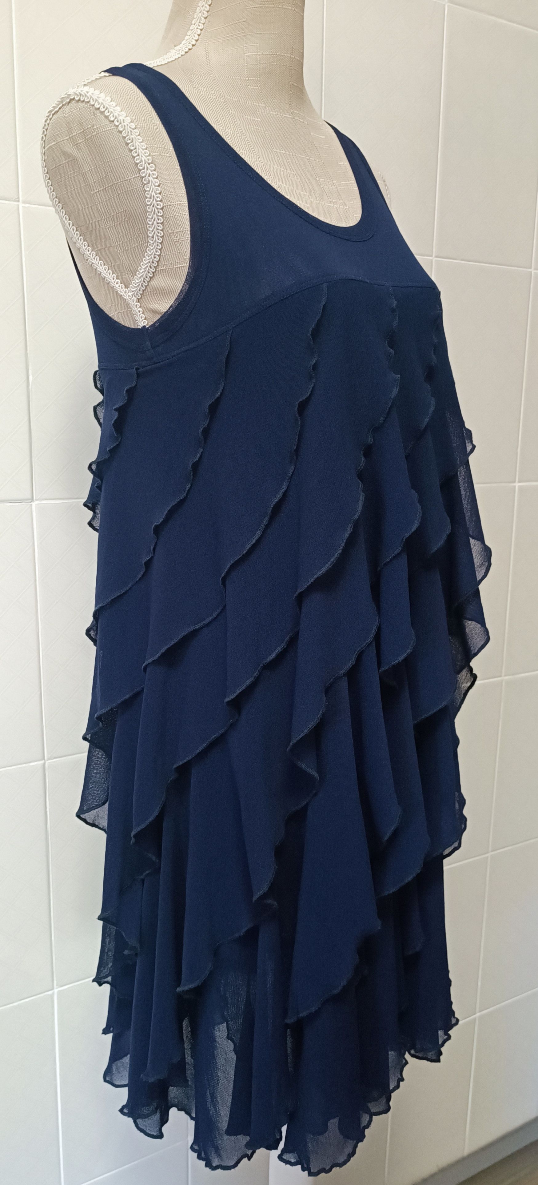 Jean Paul Gaultier 2000's _ Ruffles Tank dress Size L / US 10 / IT 46 - 18 Thumbnail