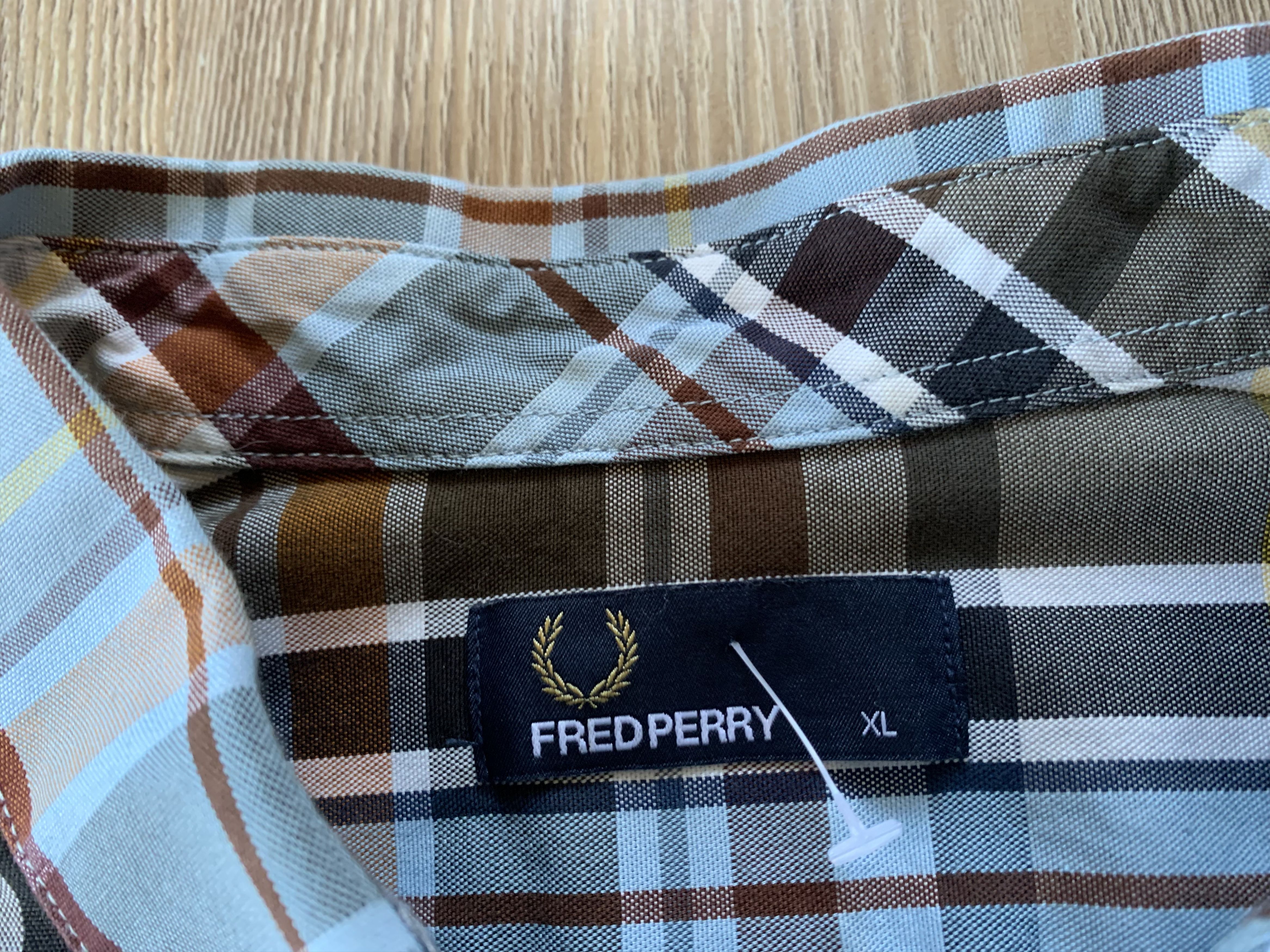 Designer × Fred Perry × Vintage Fred Perry Pocket Short Sleeve Plaid Shirt Size US XL / EU 56 / 4 - 6 Thumbnail
