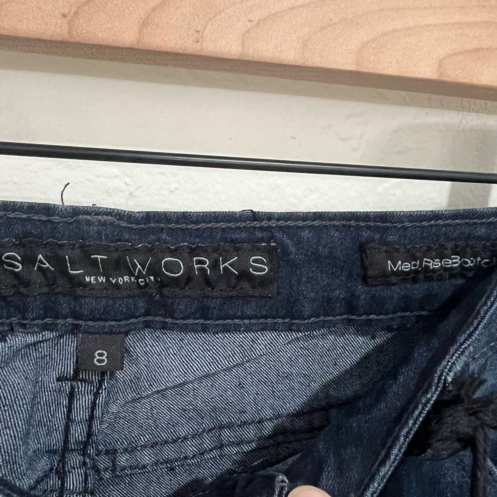 Other Salt Works Medium Rise Boot Cut Jeans Dark Wash Size 8 New Size 30" / US 8 / IT 44 - 6 Thumbnail
