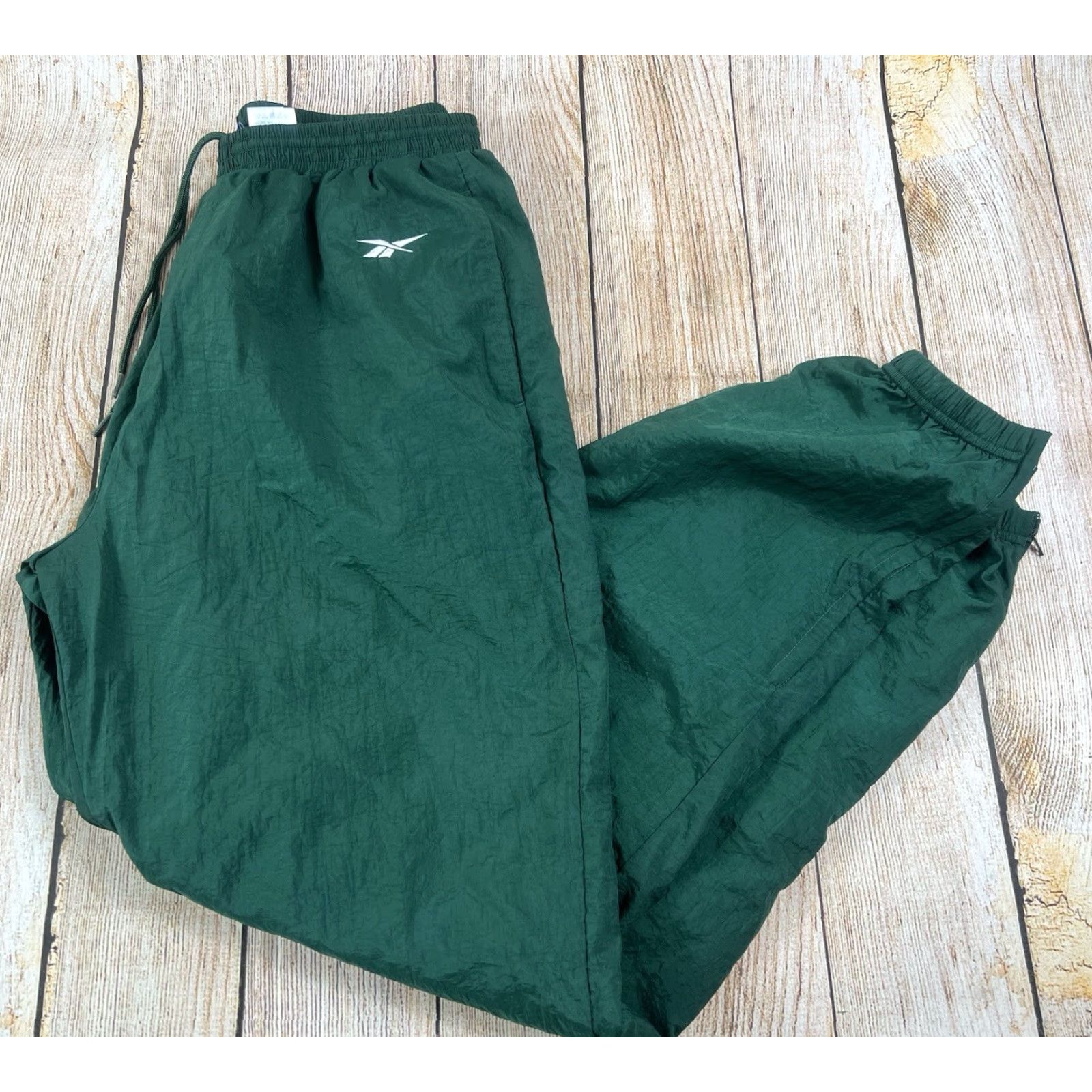 Reebok VINTAGE 90s Reebok Windbreaker Jogger Track Pants Green Size L Mens Size US 33 - 4 Thumbnail