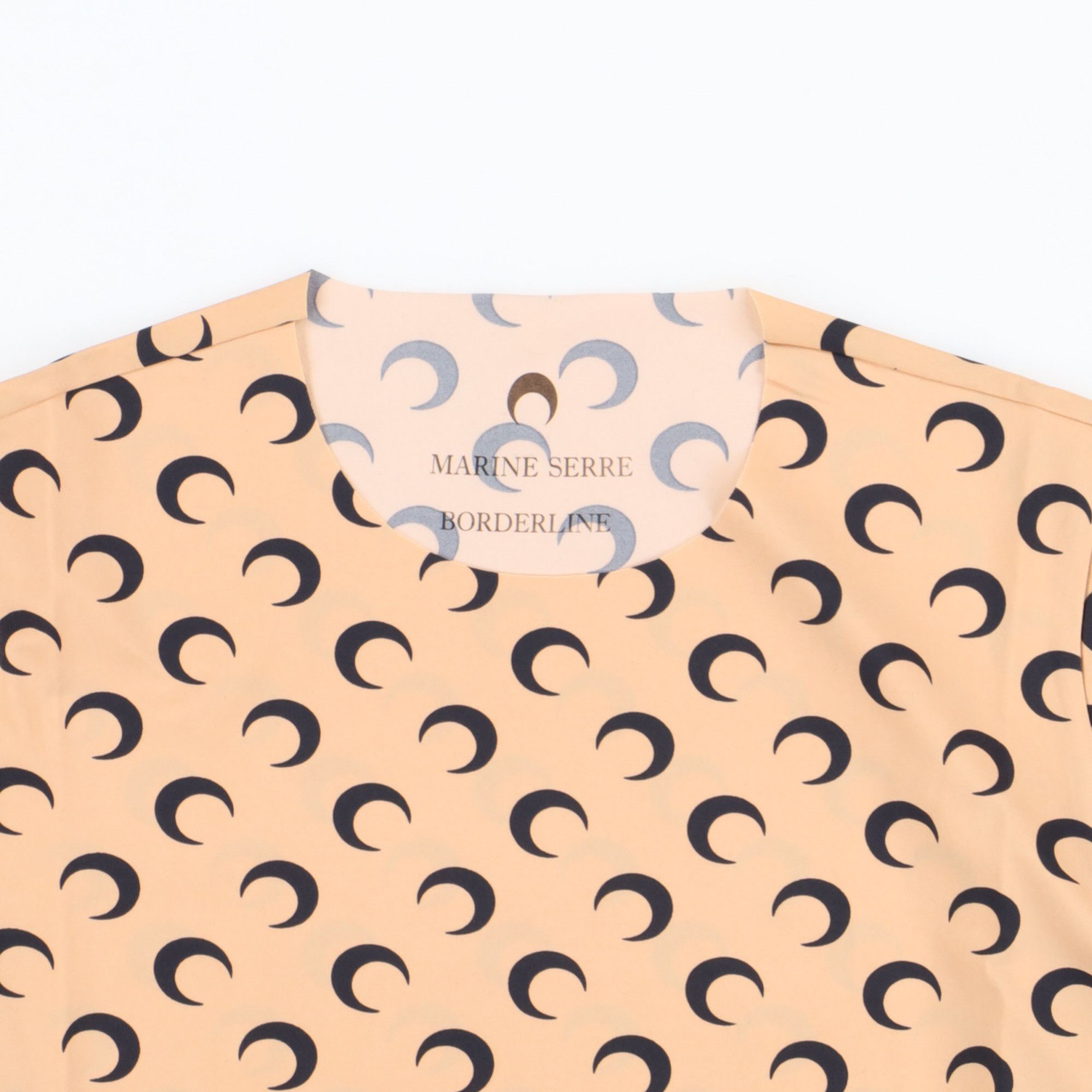 Marine Serre Pale Pink Borderline Moon Print Second Skin Top Size L / US 10 / IT 46 - 6 Thumbnail