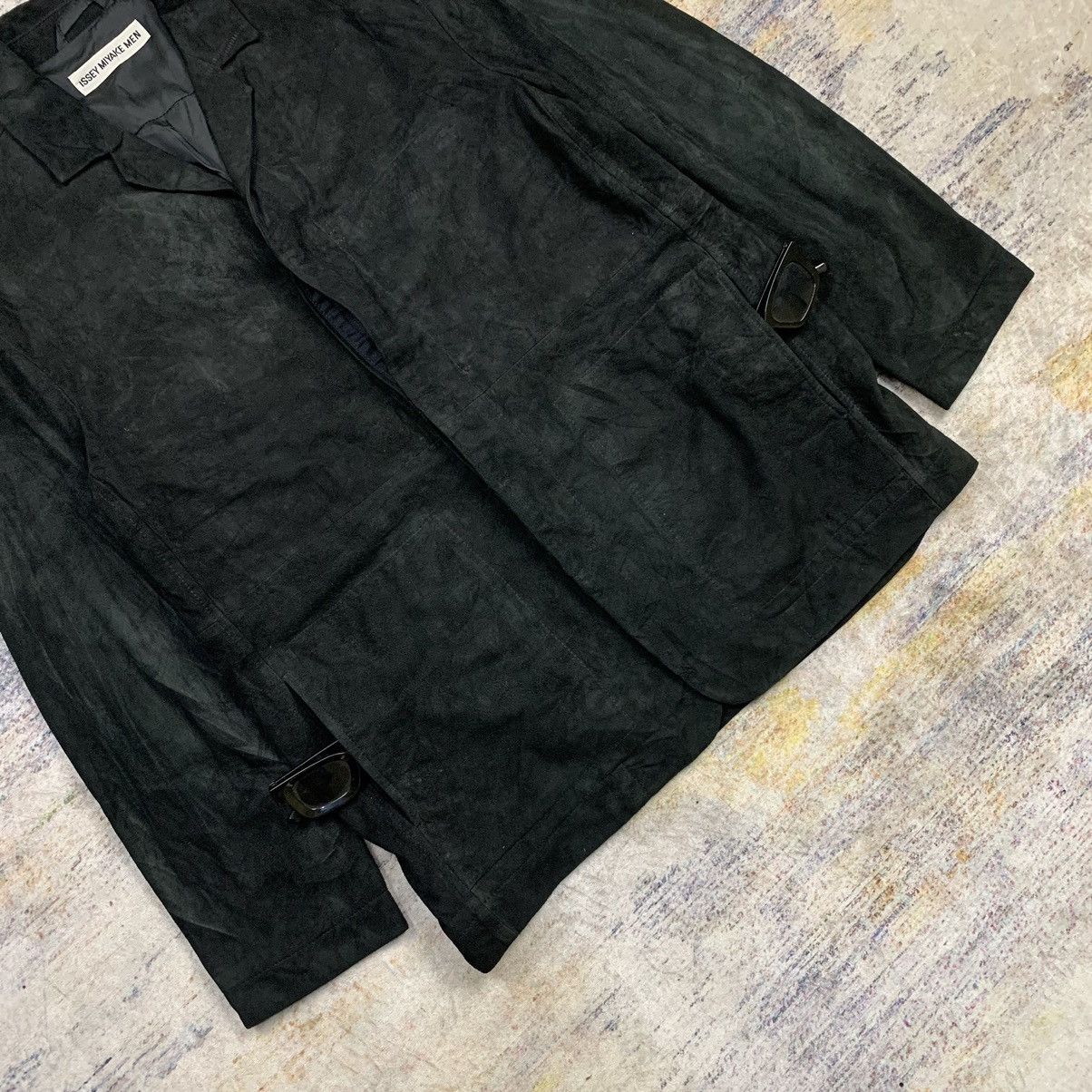 Issey Miyake × Japanese Brand Issey miyake men ss 2002 suede leather jacket Size US M / EU 48-50 / 2 - 6 Thumbnail
