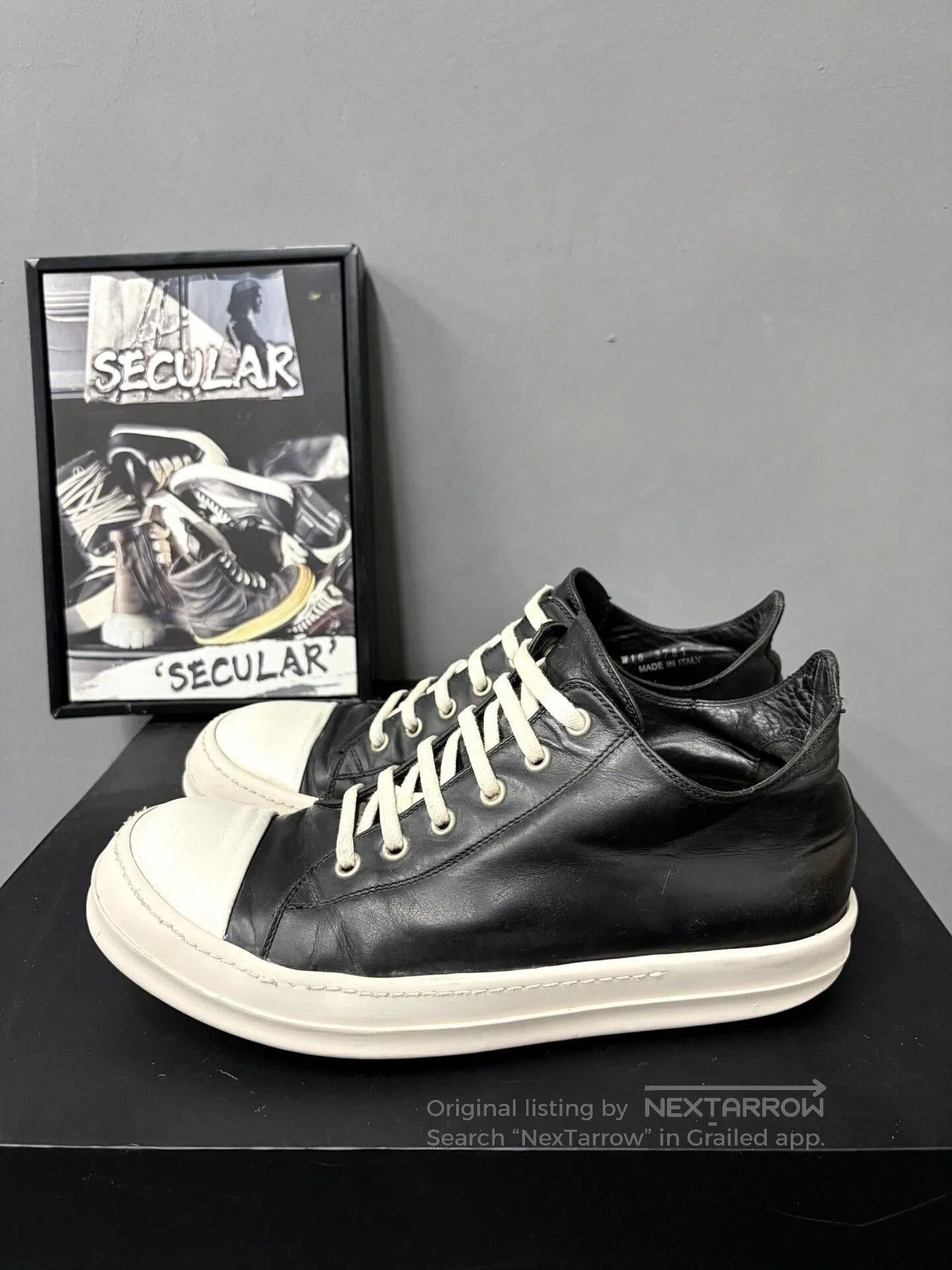 Rick Owens Rick Owens 16SS Men's Black White Low. Size US 7.5 / EU 40-41 - 2 Thumbnail