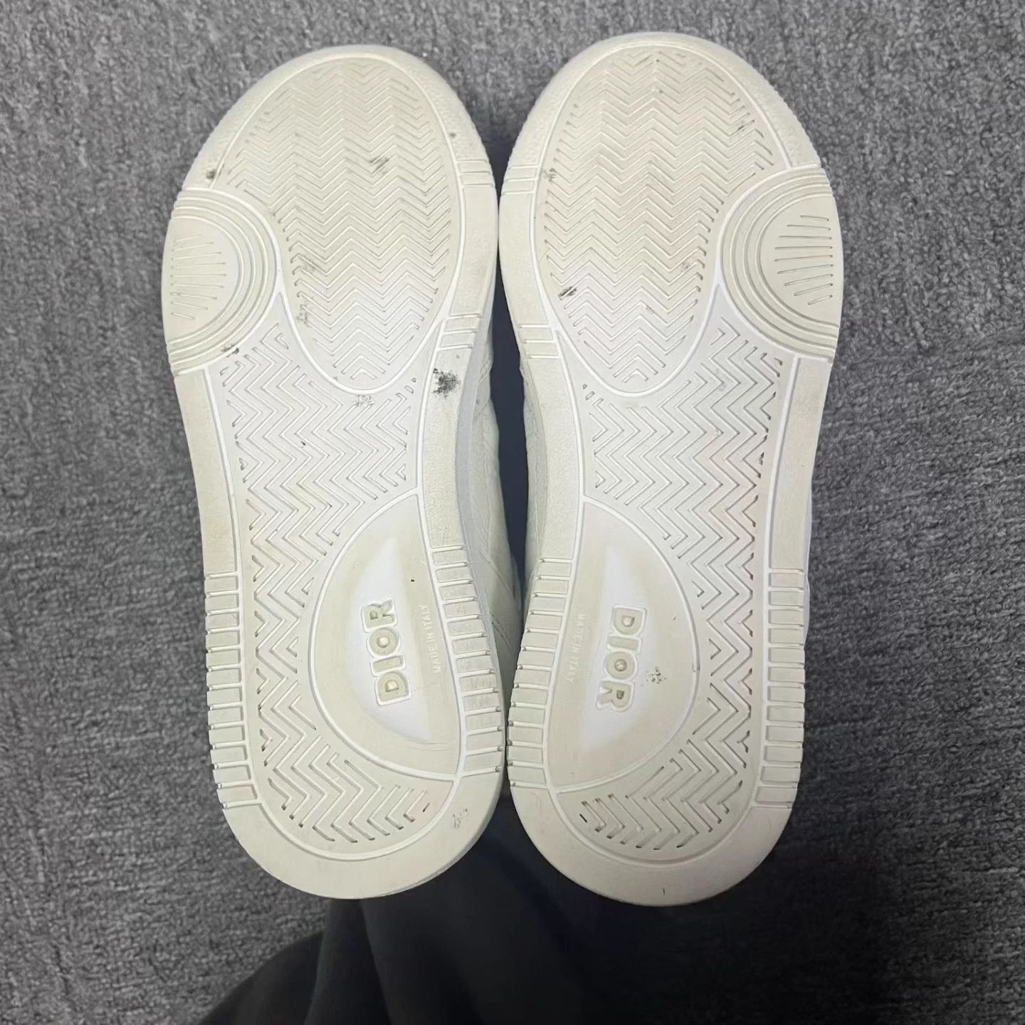 Dior Dior white leather round toe lace-up print low-top sneakers Size US 8 / EU 41 - 6 Thumbnail