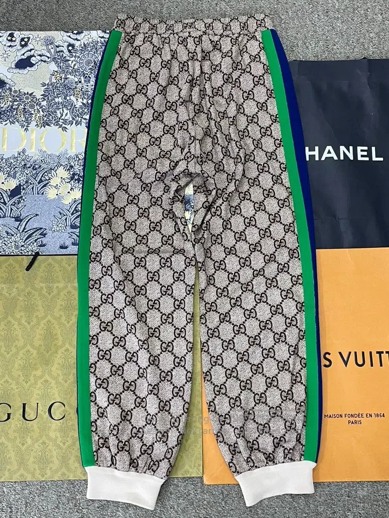 Gucci Gucci SizeM Old-fashioned striped sports casual pants Size US 28 / EU 44 - 3 Thumbnail