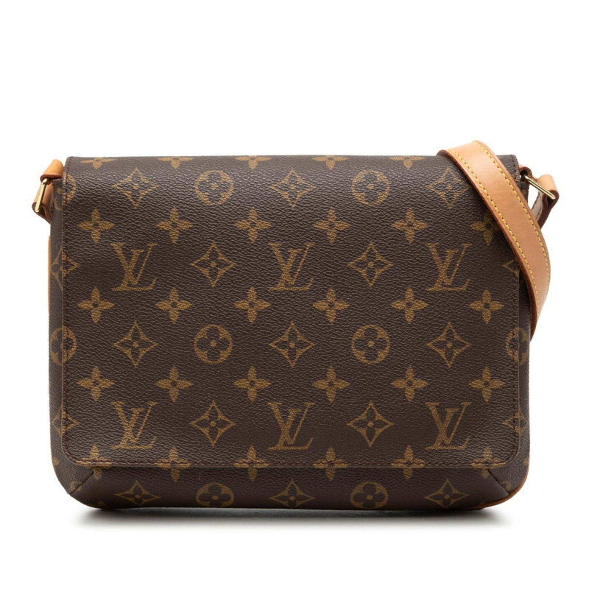 Louis Vuitton Louis Vuitton Monogram Musette Tango Short Shoulder Bag M51257 Brown Leather Women's LOUIS VUITTON Size ONE SIZE - 1 Thumbnail