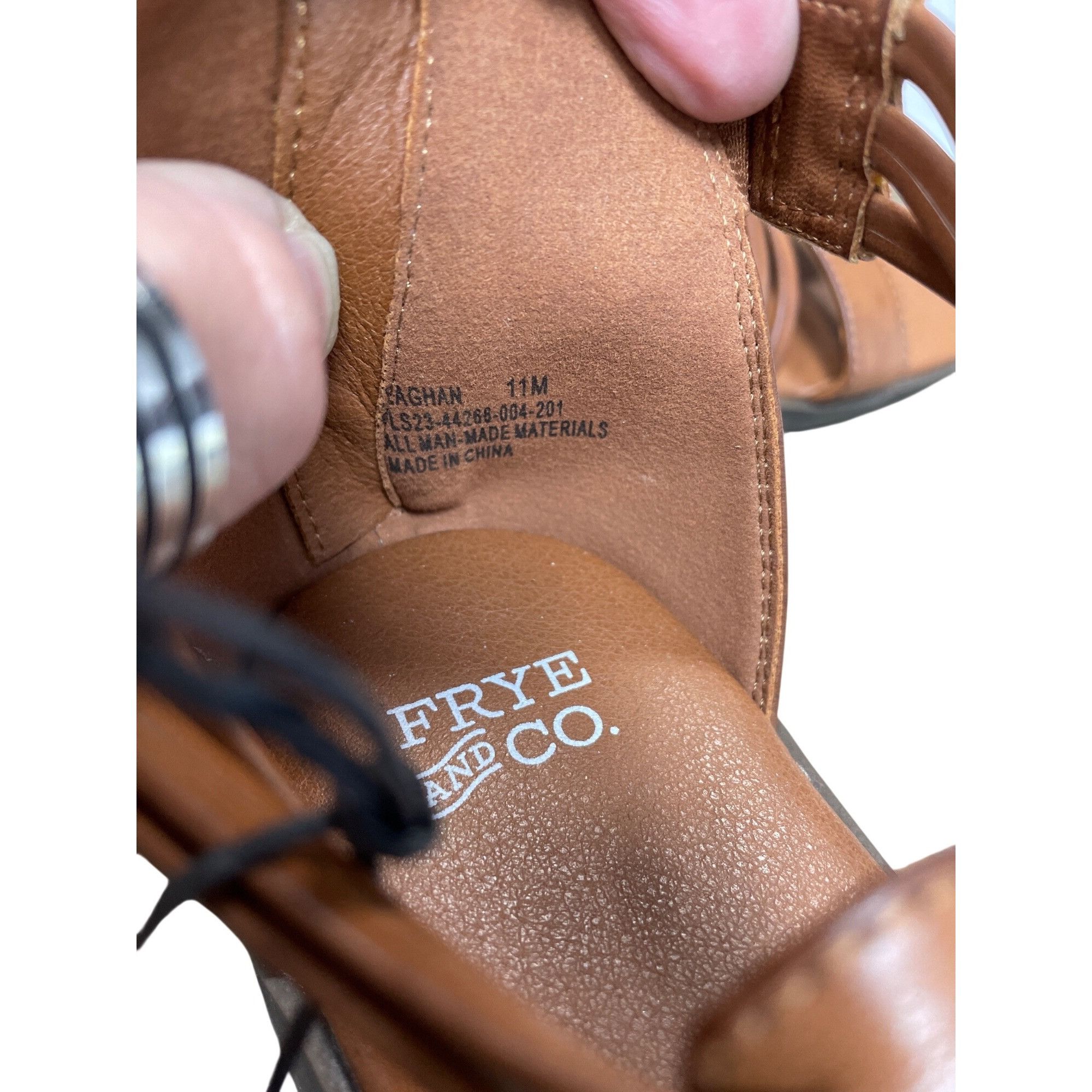 Frye Frye company Teaghan strap wms brown faux leather sandals sz Size US 11 / IT 41 - 7 Thumbnail