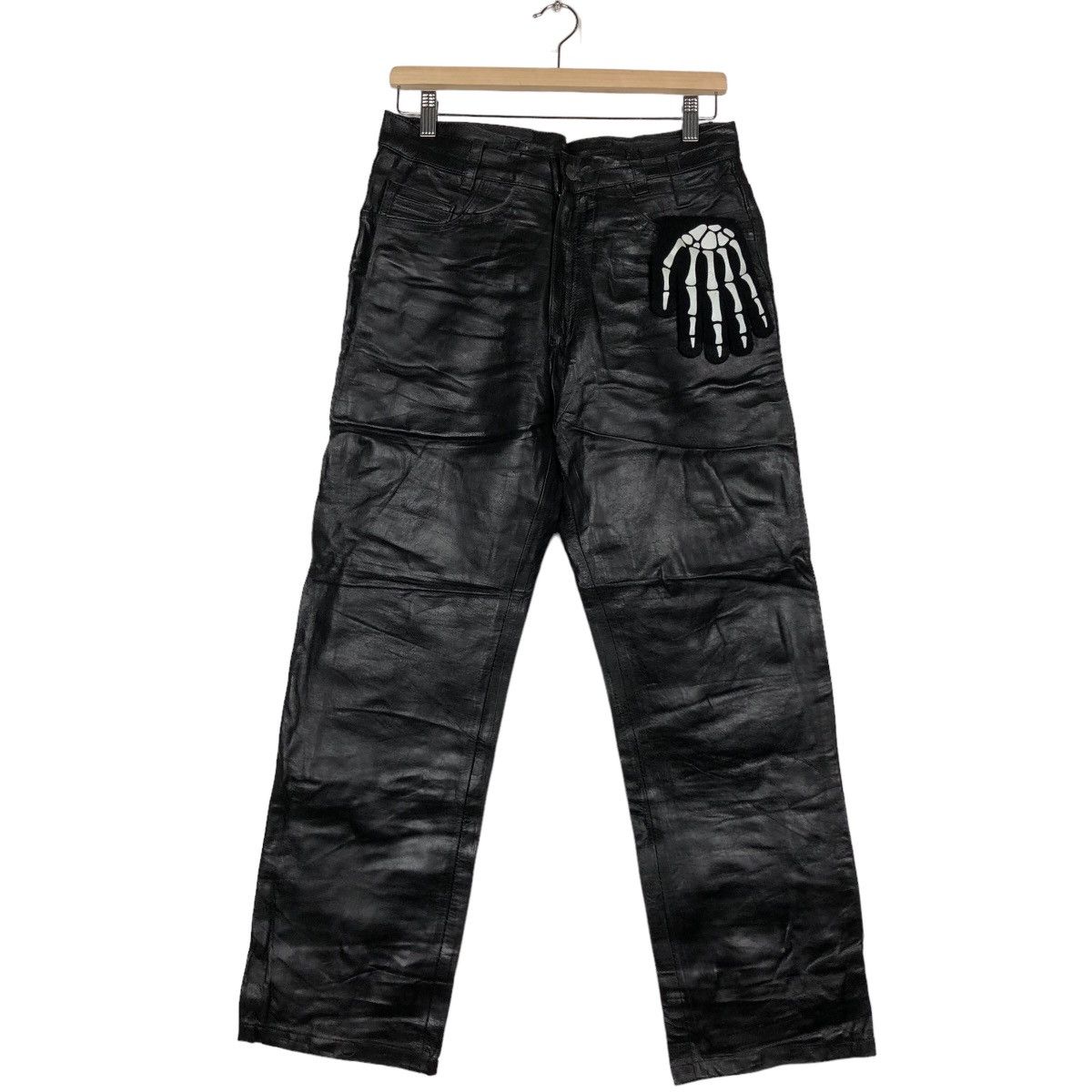 Genuine Leather 🔥90’s Vintage Genuine Leather Pants Japan Issey Miyake Size US 30 / EU 46 - 2 Thumbnail