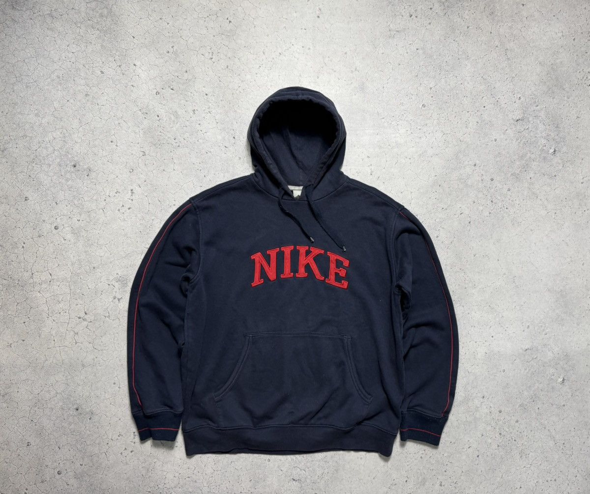 Nike Nike Big Swoosh Logo Vintage Hoodie Y2K Size US L / EU 52-54 / 3 - 1 Thumbnail