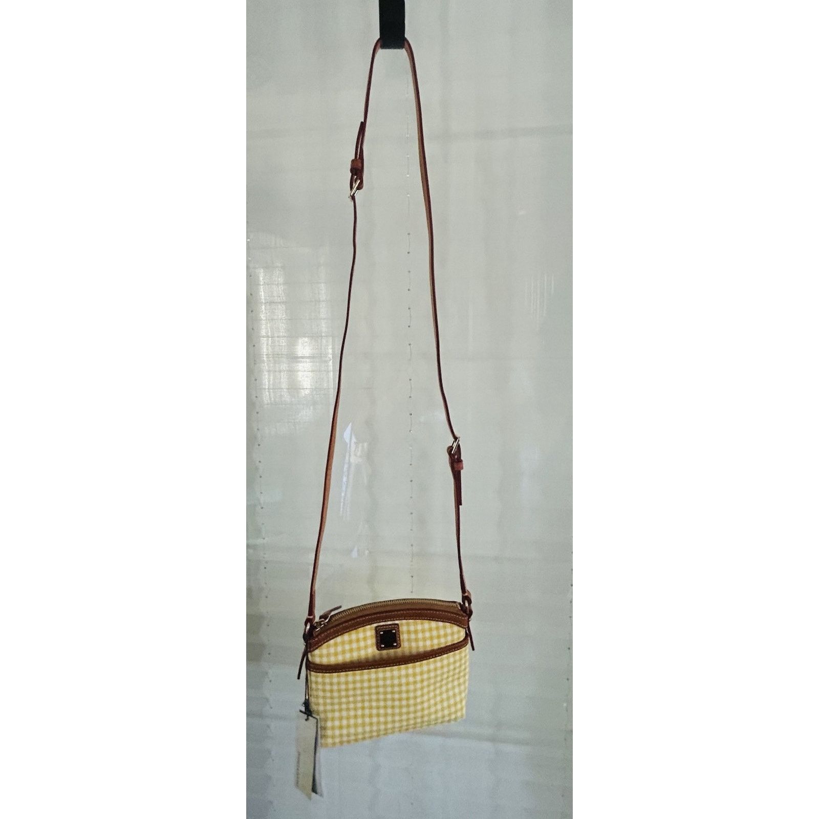Dooney & Bourke Dooney & Bourke Domed Crossbody Gingham Yellow Plaid NWT Size ONE SIZE - 4 Thumbnail