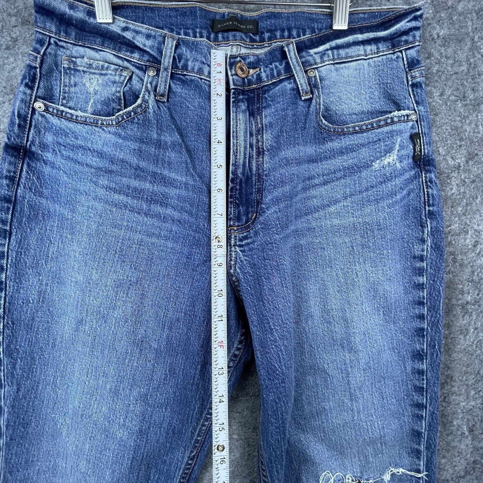 Silver Jeans Co. Silver Jeans Co Women 31 Frisco Straight Western Glove Works Size 31" - 6 Thumbnail