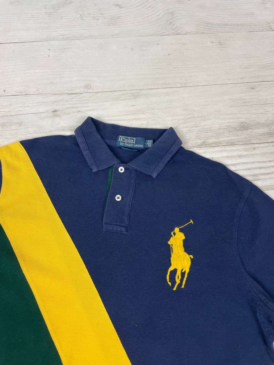 Polo Ralph Lauren Polo Ralph Lauren Rugby Polo Shirt Striped Big Pony Y2K Size US L / EU 52-54 / 3 - 3 Thumbnail