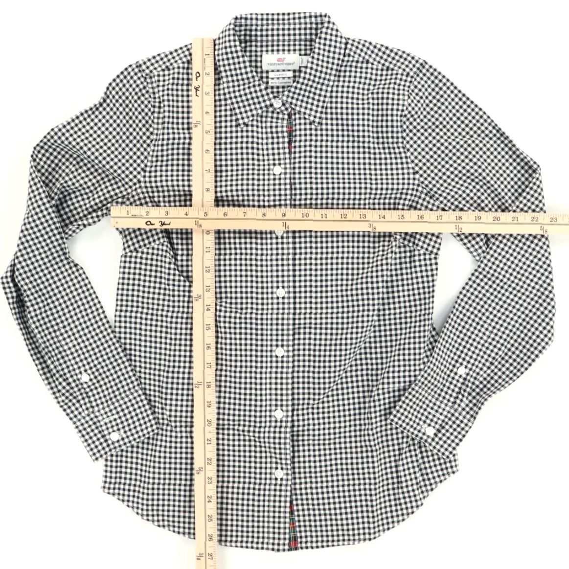 Vineyard Vines Vineyard Vines with Cashmere Button Up Shirt Black Women's 6 Check Size M / US 6-8 / IT 42-44 - 3 Thumbnail