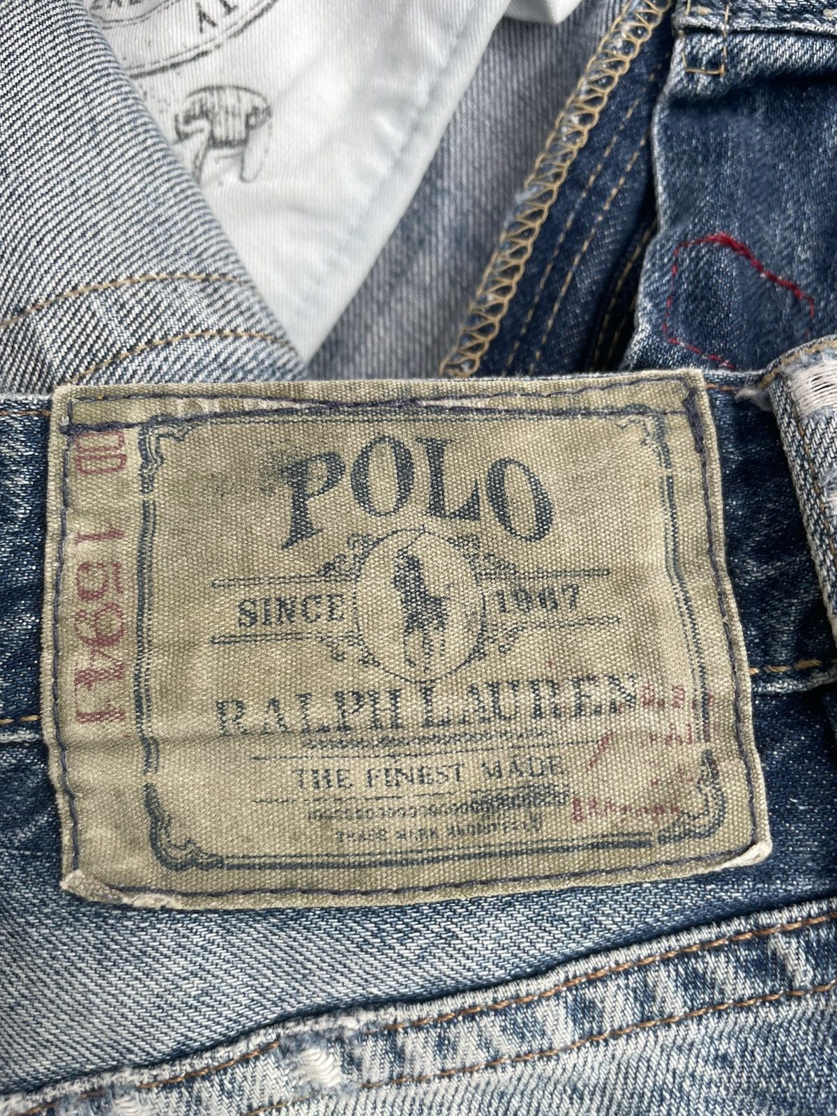 Ralph Lauren Ralph Lauren Slim Straight Distresed Denim Size US 33 - 12 Thumbnail