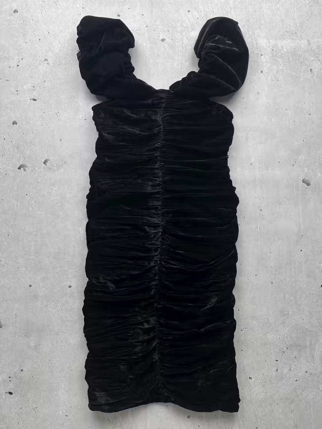 image of Avant Garde x Vintage Velour Lush Maxi Dress in Black, Women's (Size Medium)