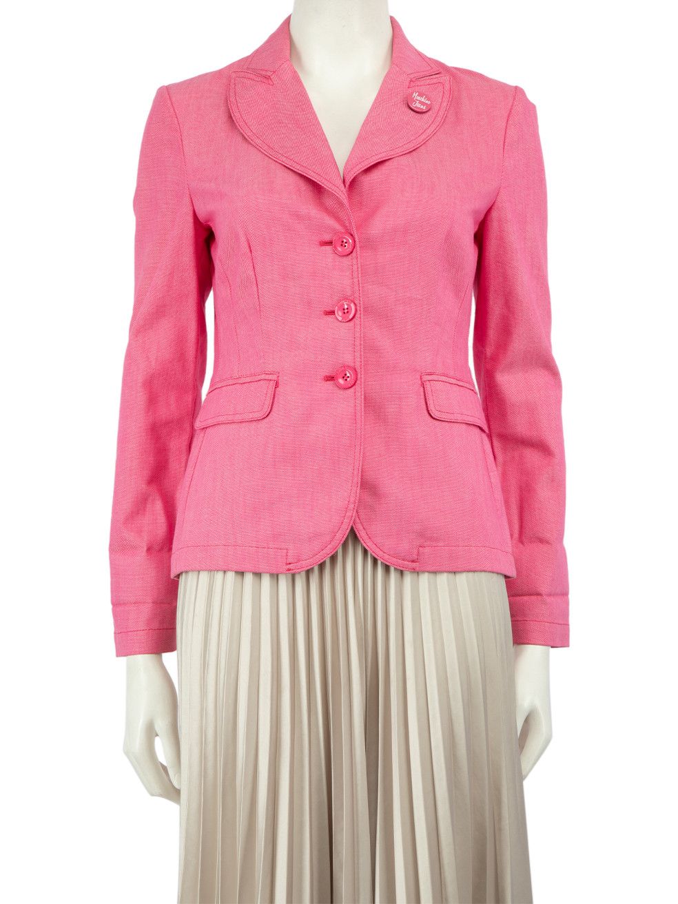 image of Moschino Pink Single Breasted Jacket, Women's (Size Medium)