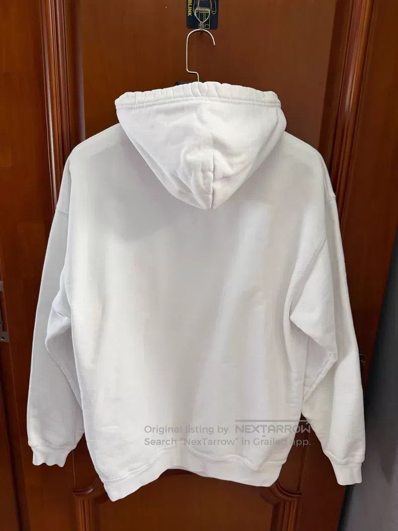 Balenciaga Balenciaga White Logo Hooded Sweatshirt Size US XS / EU 42 / 0 - 2 Thumbnail